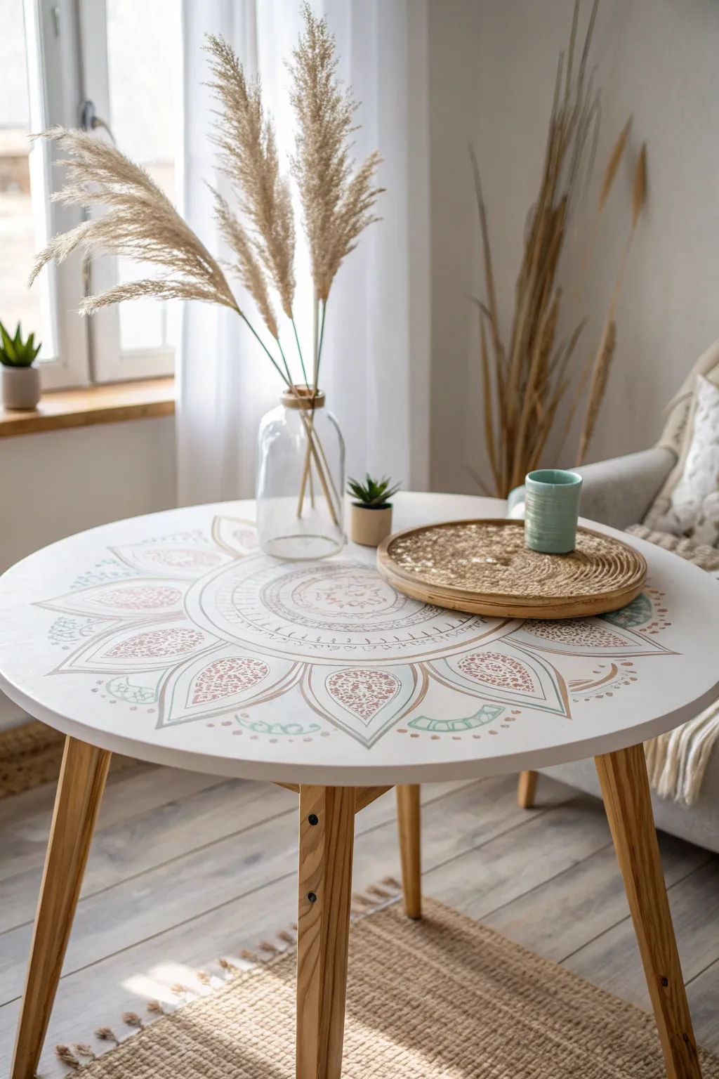 Breathe new life into your space with a painted table transformation—simplicity meets artistry.