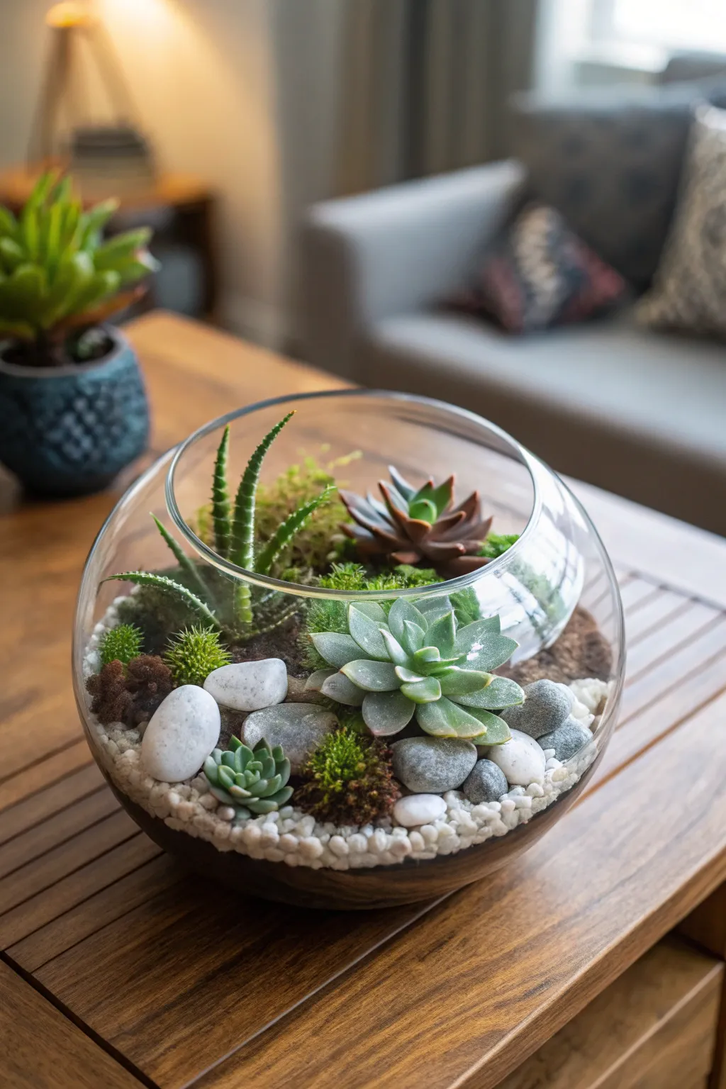 A terrarium brings a touch of whimsy to any room.