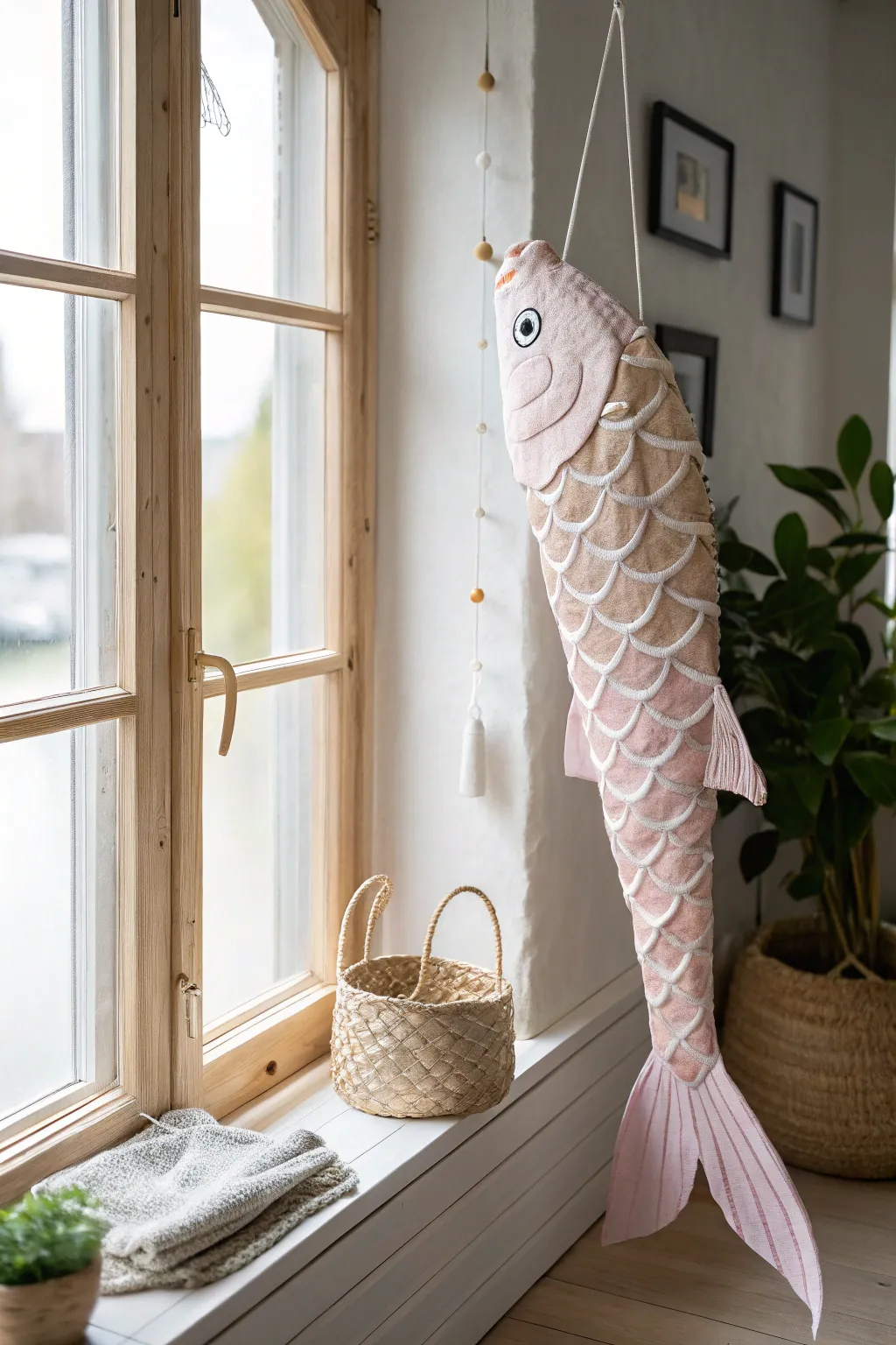Embrace the art of simplicity and craftsmanship with a handmade Koinobori, bringing a touch of Japanese elegance to your minimalist haven.