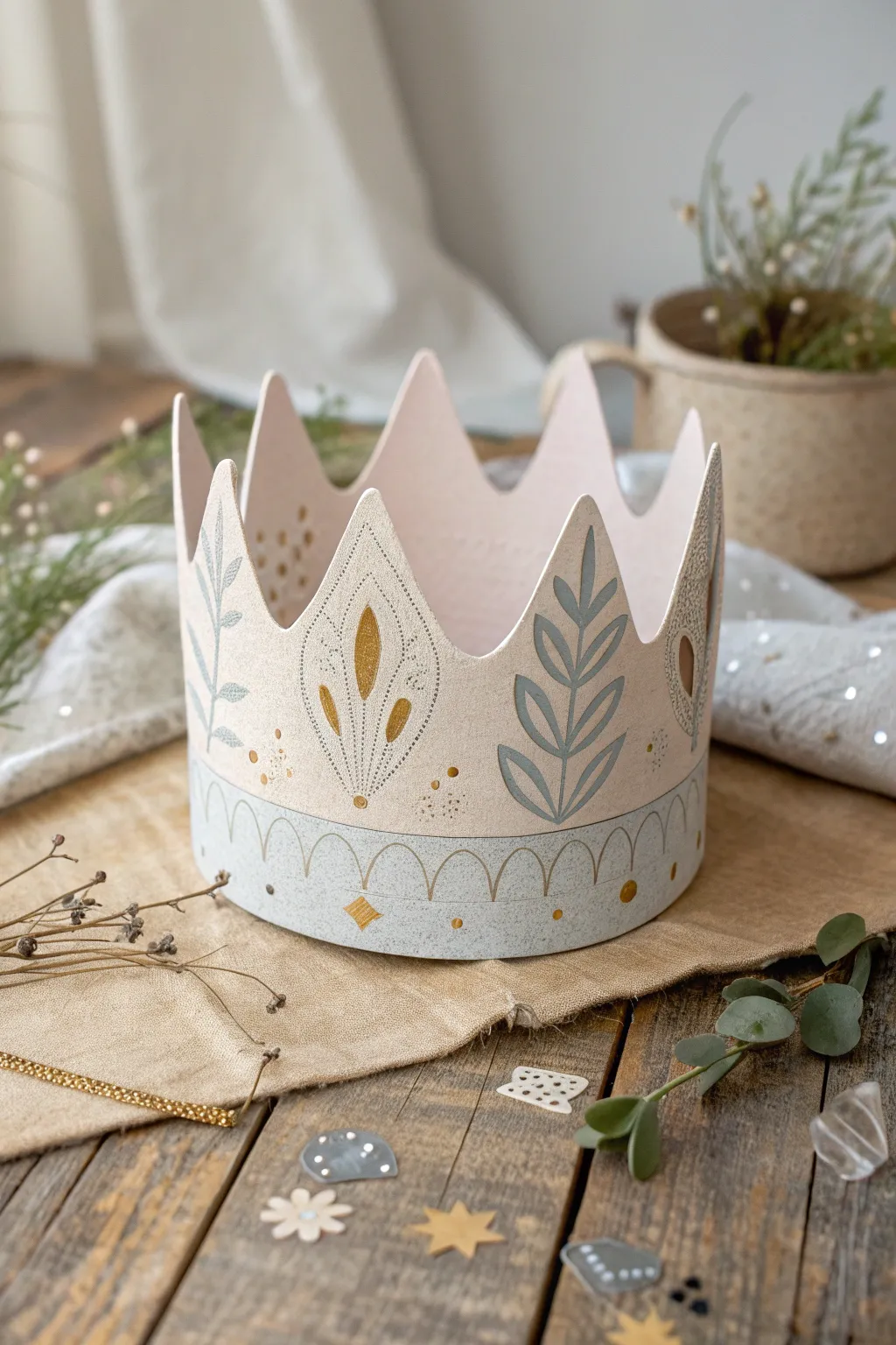 Crown your creativity with this simple yet elegant paper crown, a perfect tribute to the true King.
