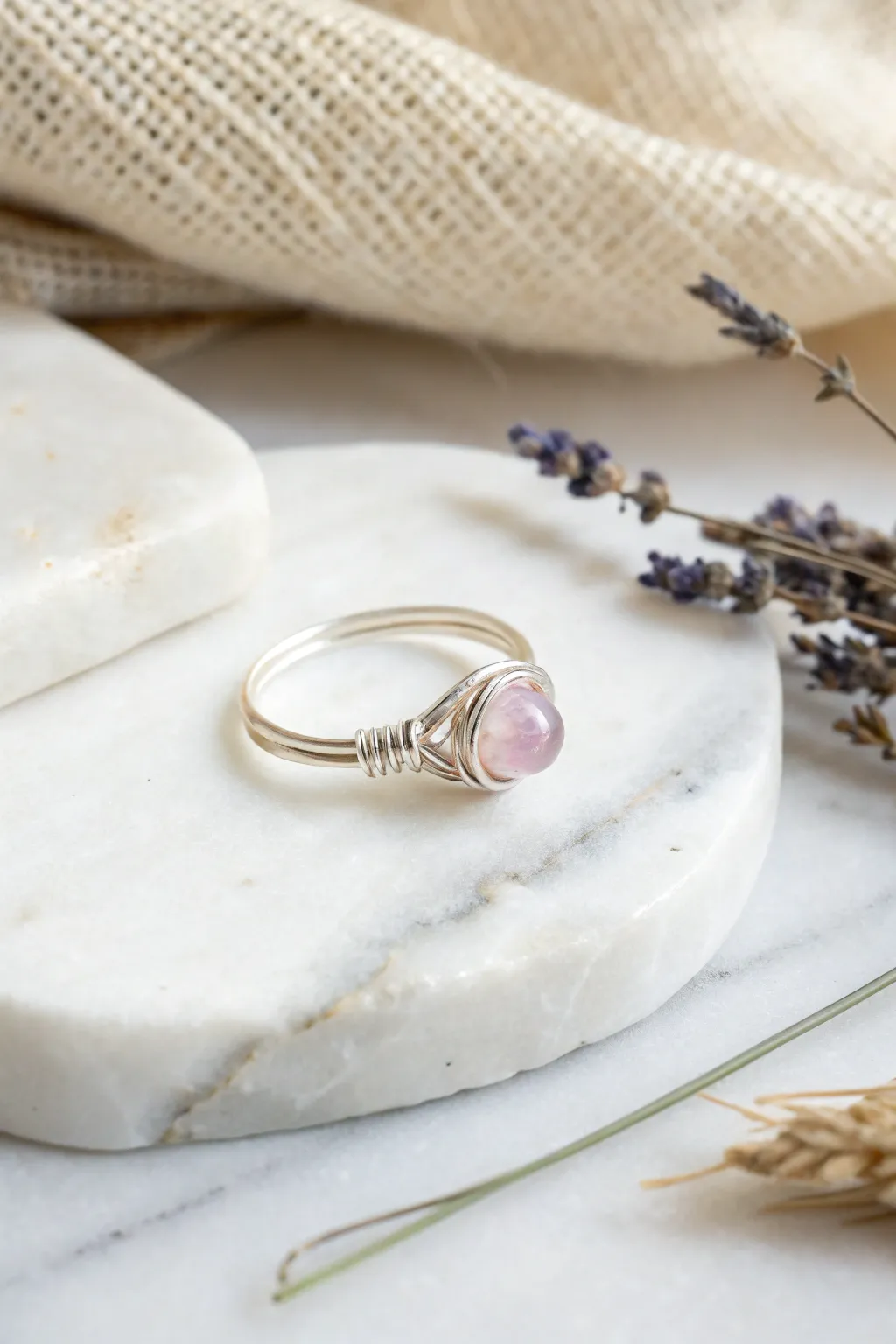 Embrace the art of simplicity with this exquisite wire wrapped ring, where minimalism meets boho elegance.