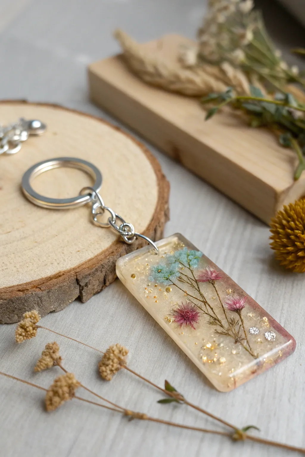 Capture tiny treasures with DIY resin keychains — where simplicity meets artistic flair!