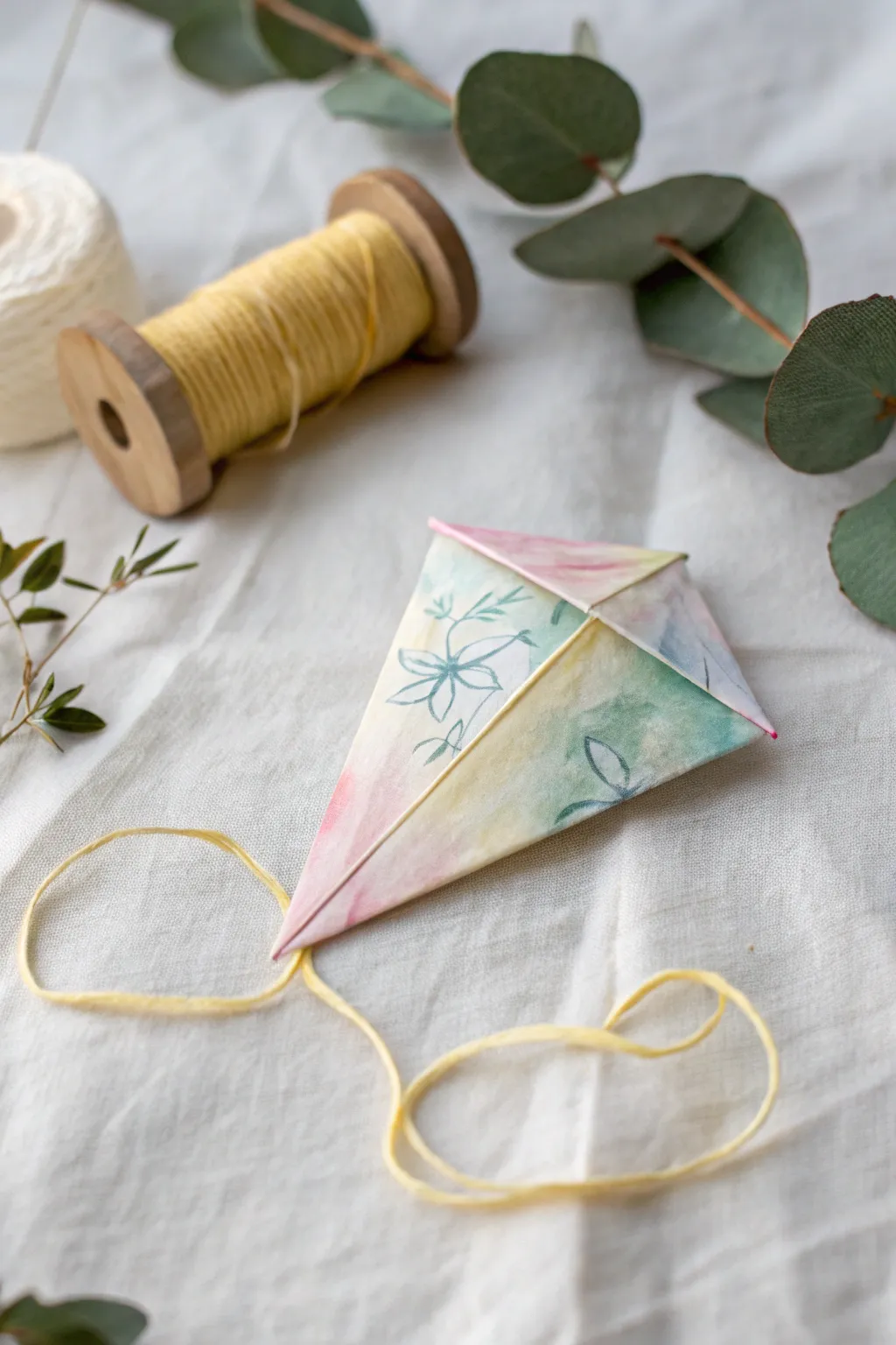 Delicate beauty in flight: crafting joy with mini paper kites.