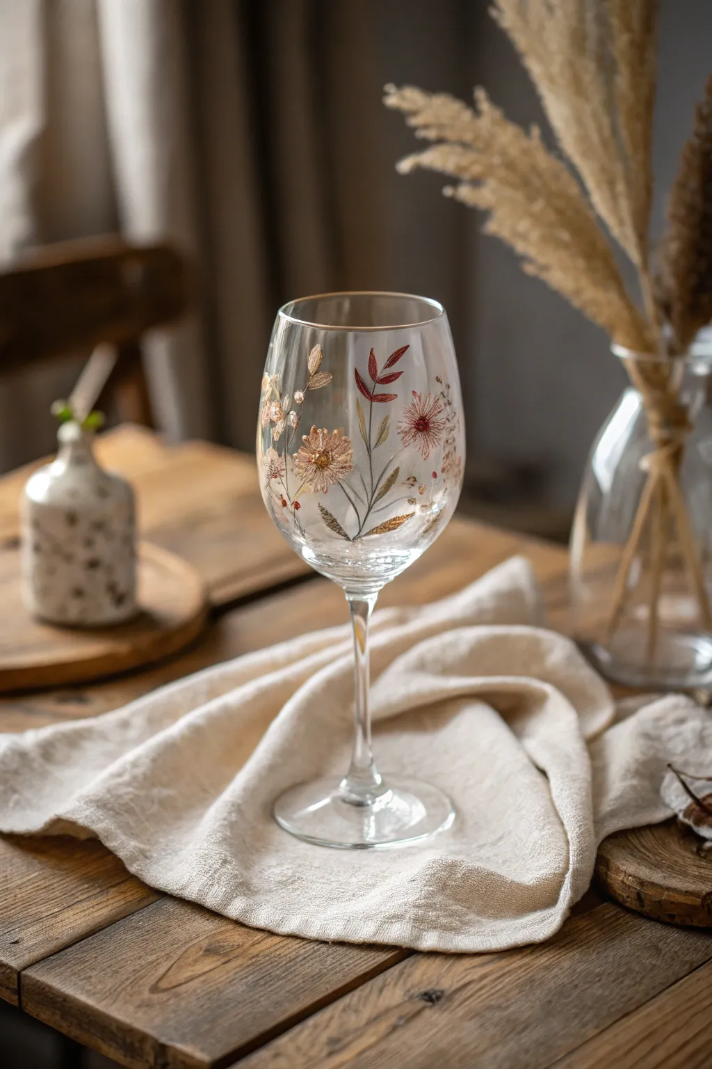 Sip in style with your own personalized wine glass, where every swirl is a work of art. 🍷✨ #CraftNightInspiration #BohoMinimalist