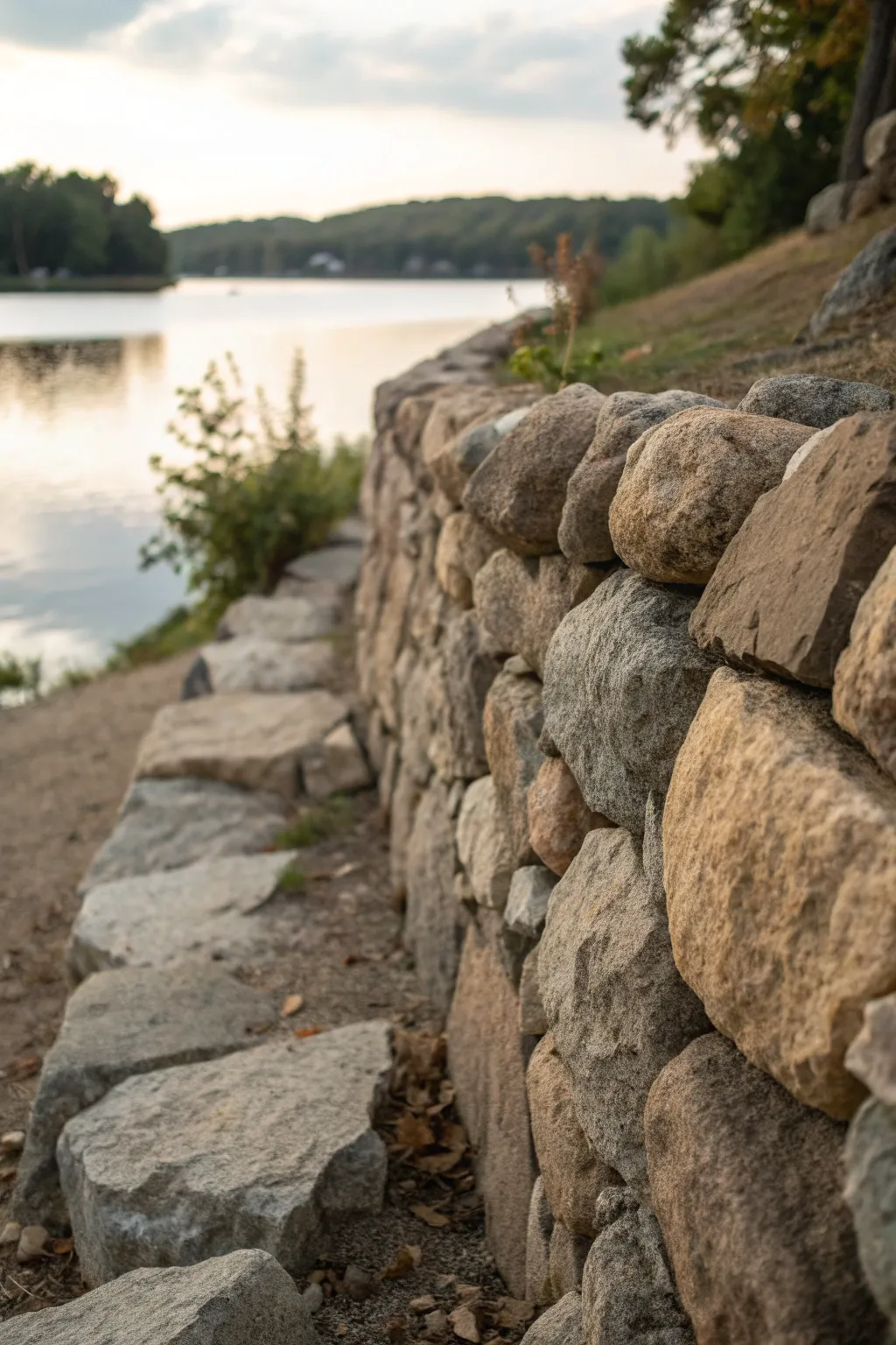 Timeless elegance: Natural stone retaining walls that blend seamlessly with nature.