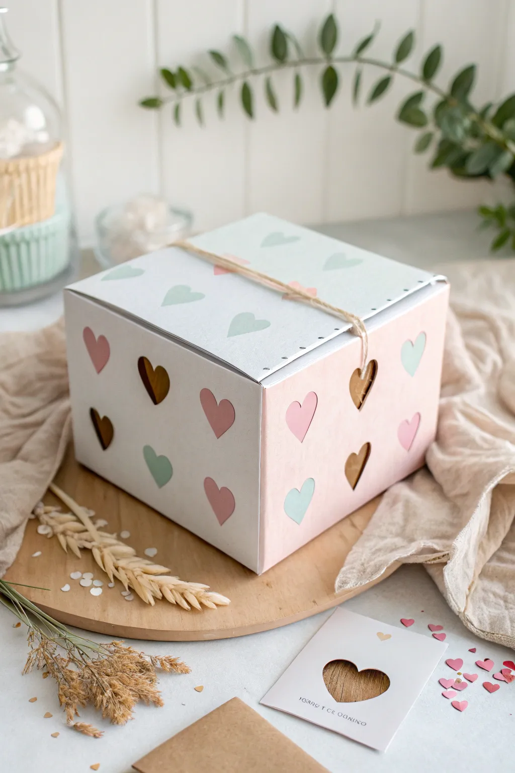 Transform simple cardboard into a charming valentine's masterpiece with a touch of creativity and elegance.