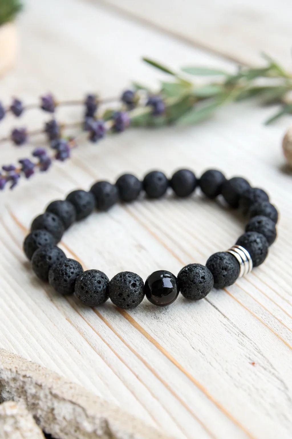 Transform your style with a touch of nature's essence. 🌿✨ #LavaBeadBracelet