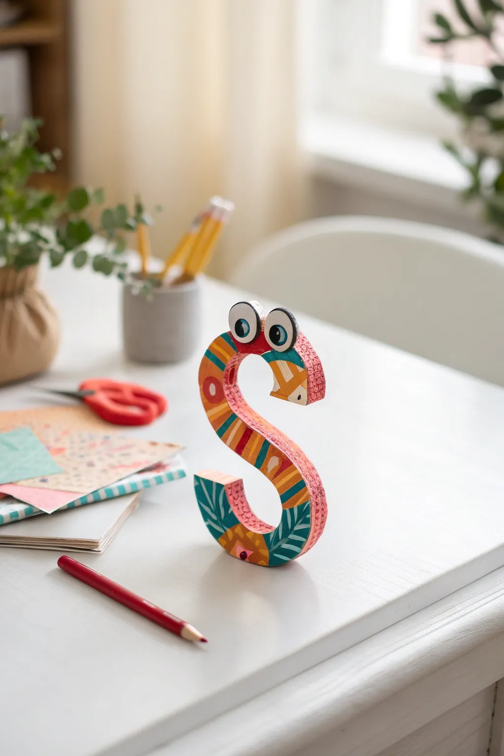 Craft your own slithering S-snake with just a touch of creativity and fun!
