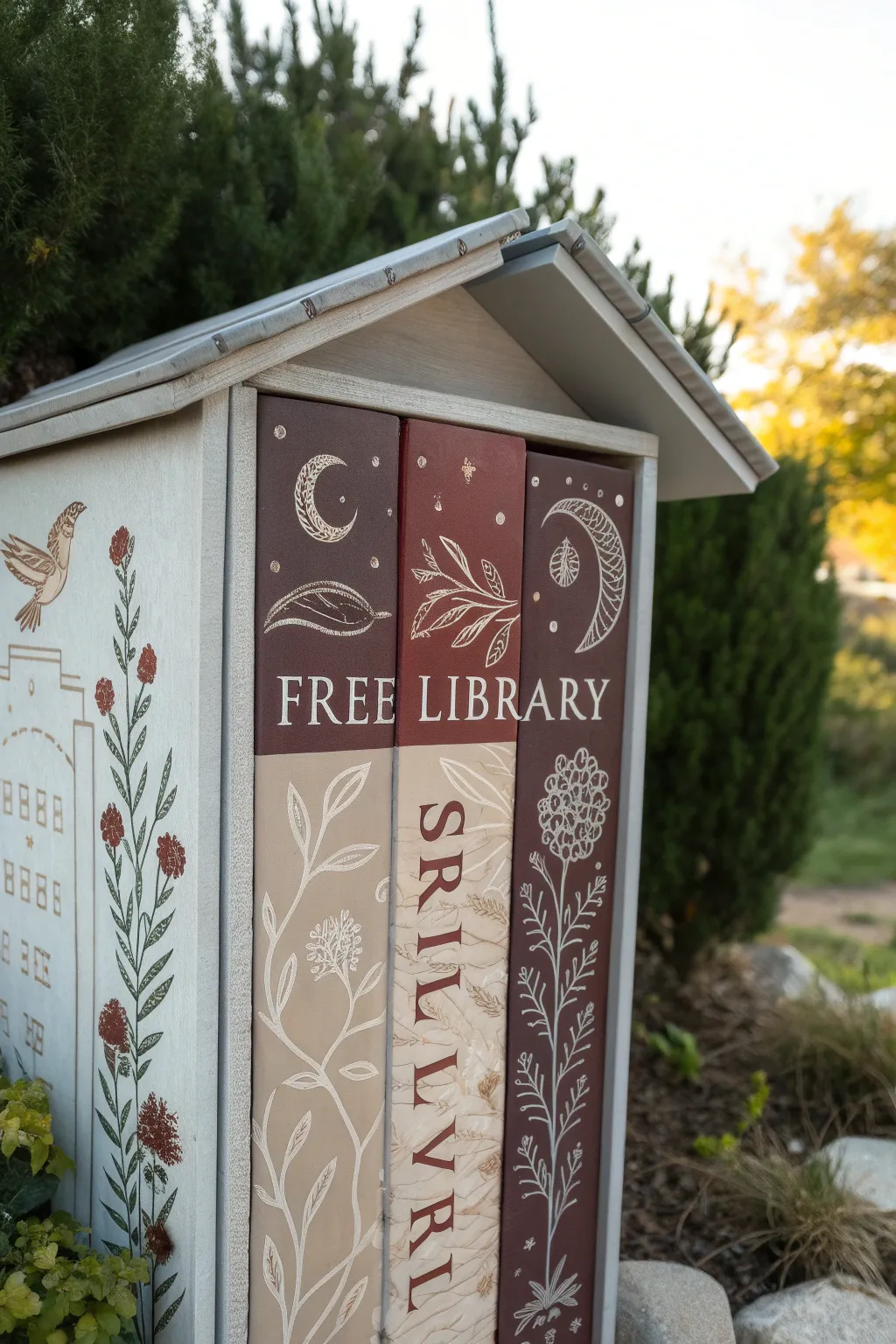 Discover the charm of book spine illusions—where each painted side tells a story.
