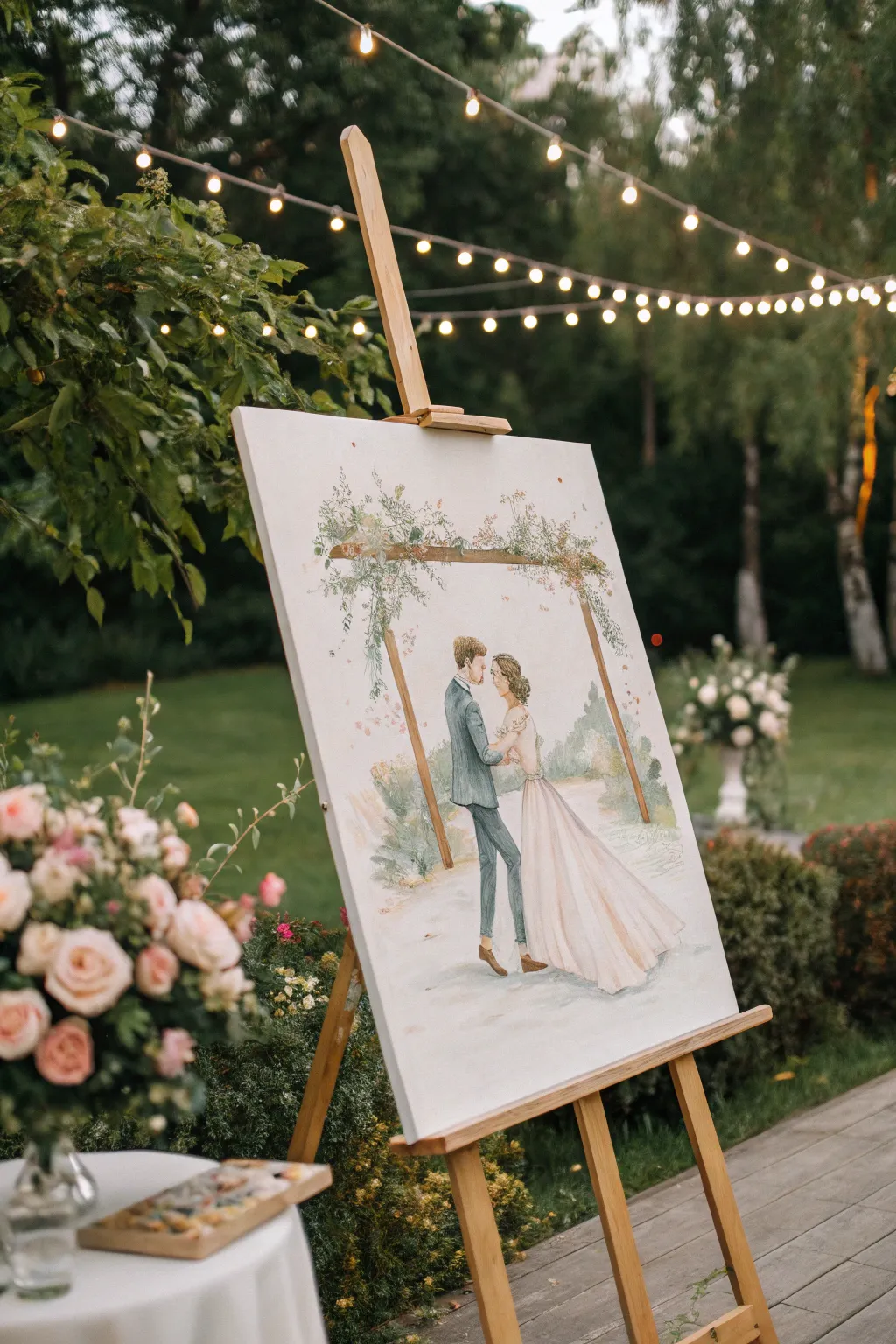 Celebrate love's artistry with a live wedding painting that immortalizes your special day.