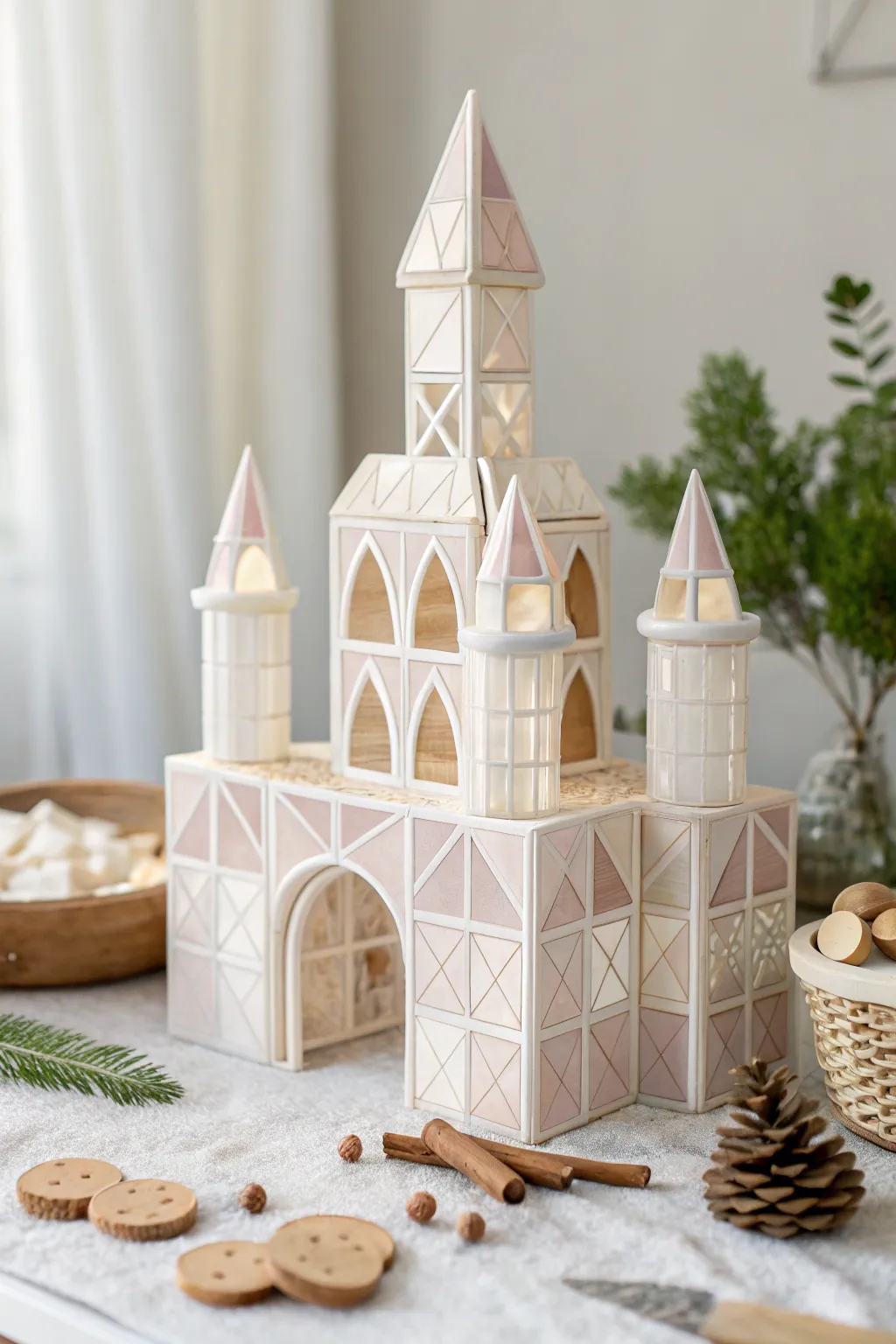 Step into a fairytale with this stunning magnetic tile castle, where simplicity meets elegance.