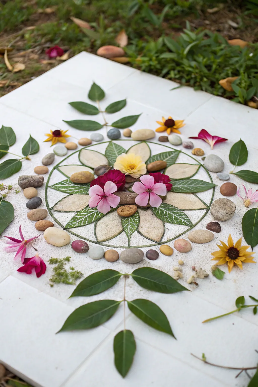 Embrace the wild with a touch of artistry: Craft your own nature mandala and let nature's beauty inspire you.