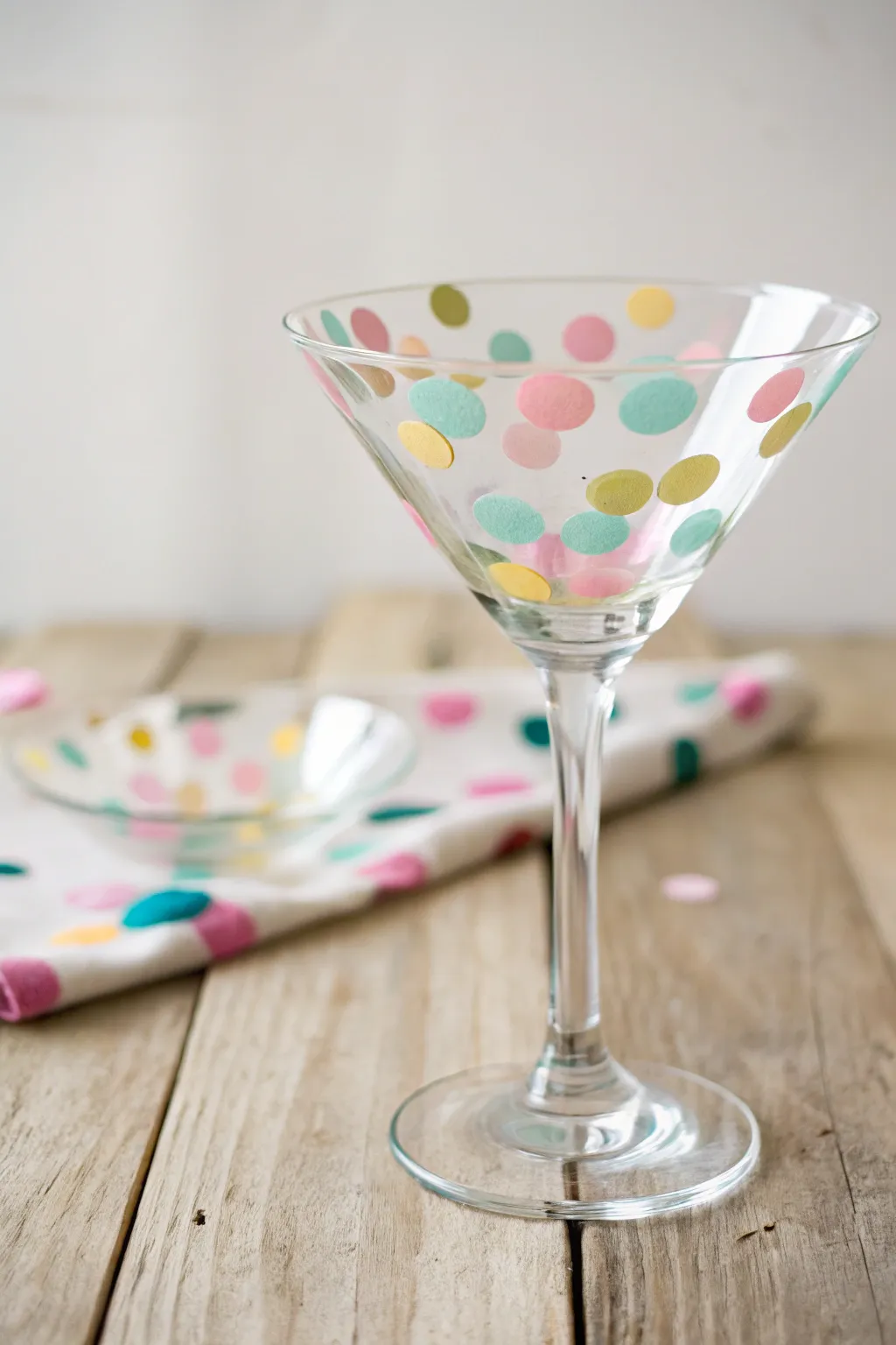 Polka dots bring a playful twist to your martini moments!