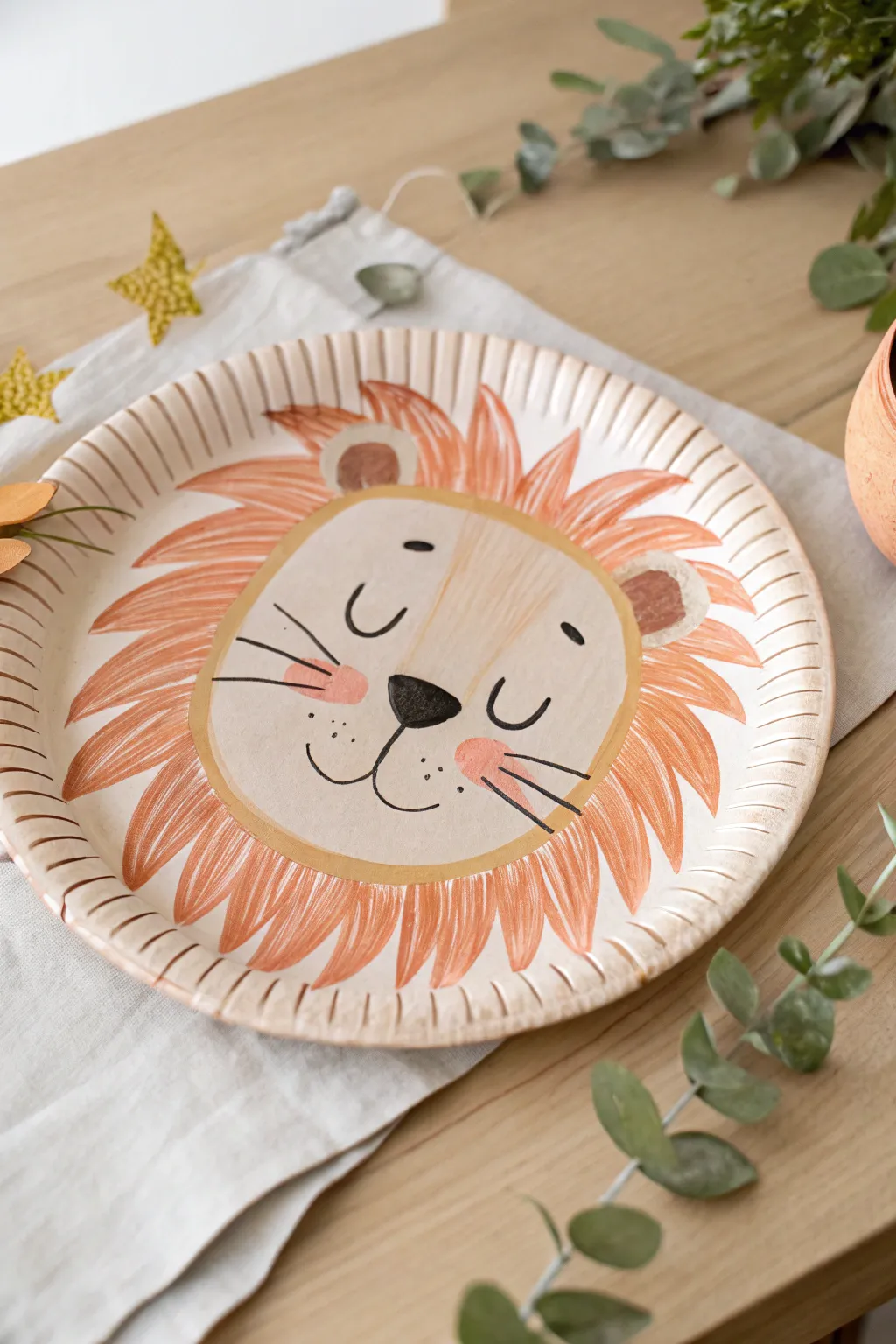 Unleash creativity with this charming paper plate lion mask! 🌿🦁 Perfect for little artists who love a touch of wild fun.