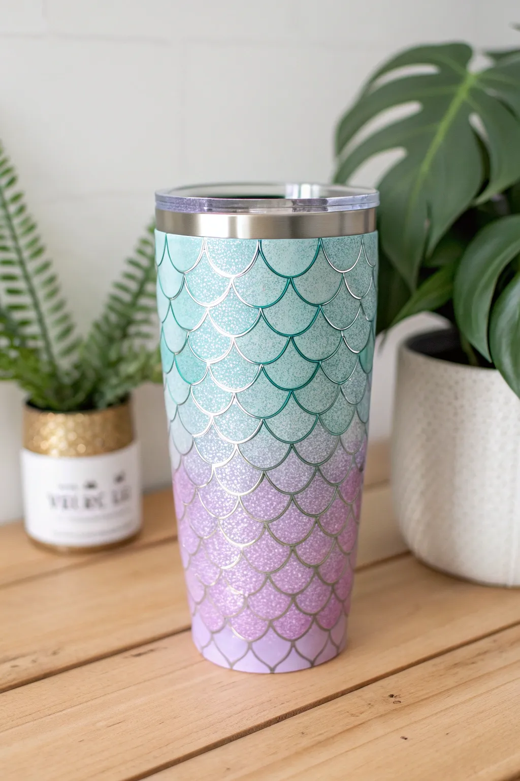 Embrace the enchantment of the sea with this beautifully crafted mermaid tumbler, where simplicity meets sparkle.