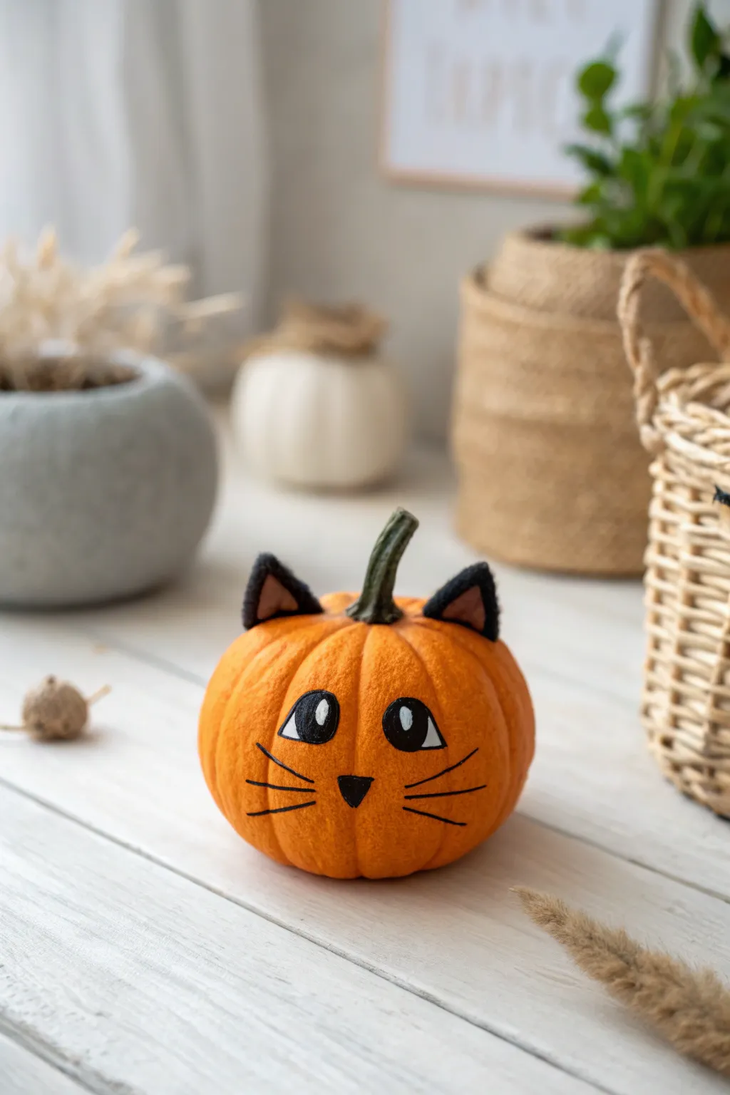 Transform your mini pumpkins into charming animal friends for a touch of whimsical elegance!