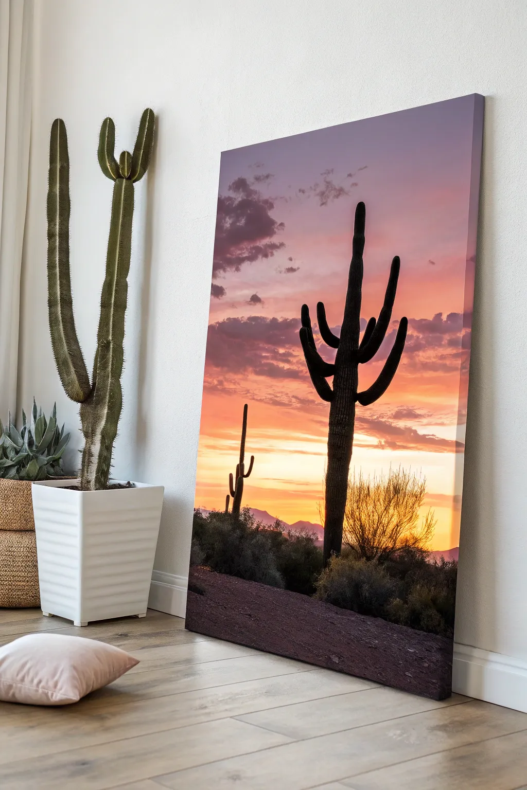 Embrace the serene beauty of a sunset silhouette with minimalist elegance.