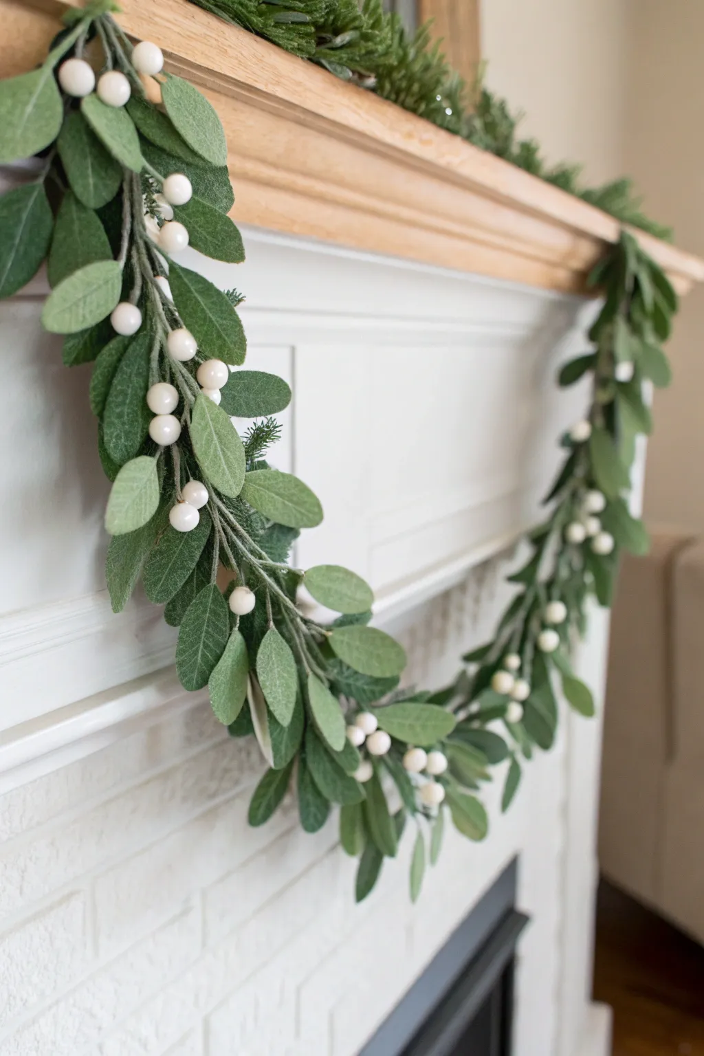 Embrace the holiday spirit with a handmade felt mistletoe garland that exudes minimalist elegance and boho flair.