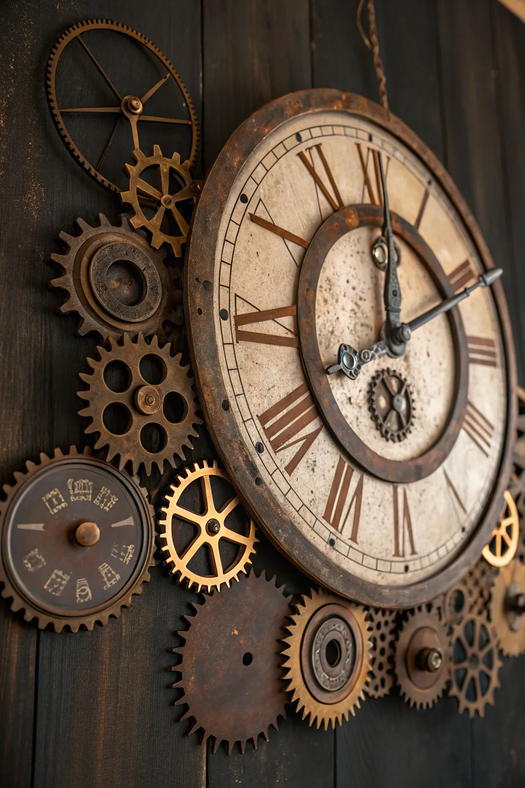Crafted Time: A Steampunk Wall Clock that Commands Attention.