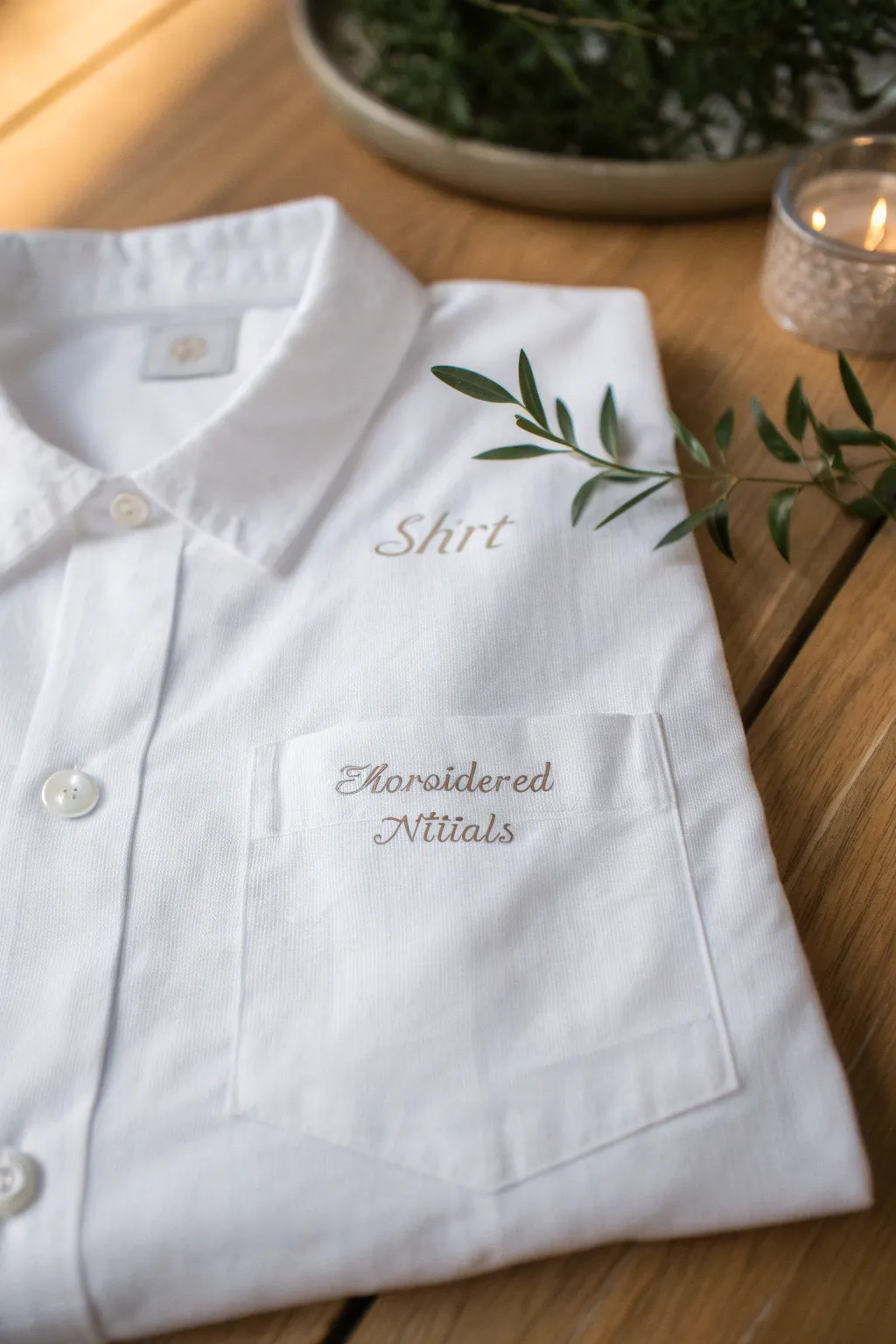 Elevate your style with classic embroidered initials—where simplicity meets personal elegance.
