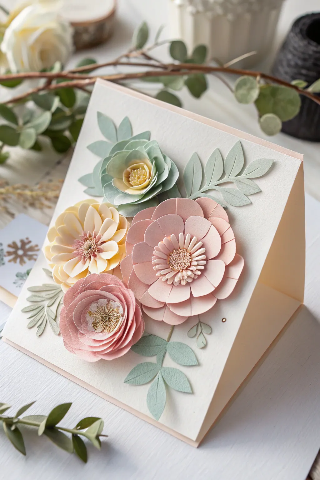 A garden of memories: Celebrate Mother's Day with a handcrafted card blooming with love and creativity.