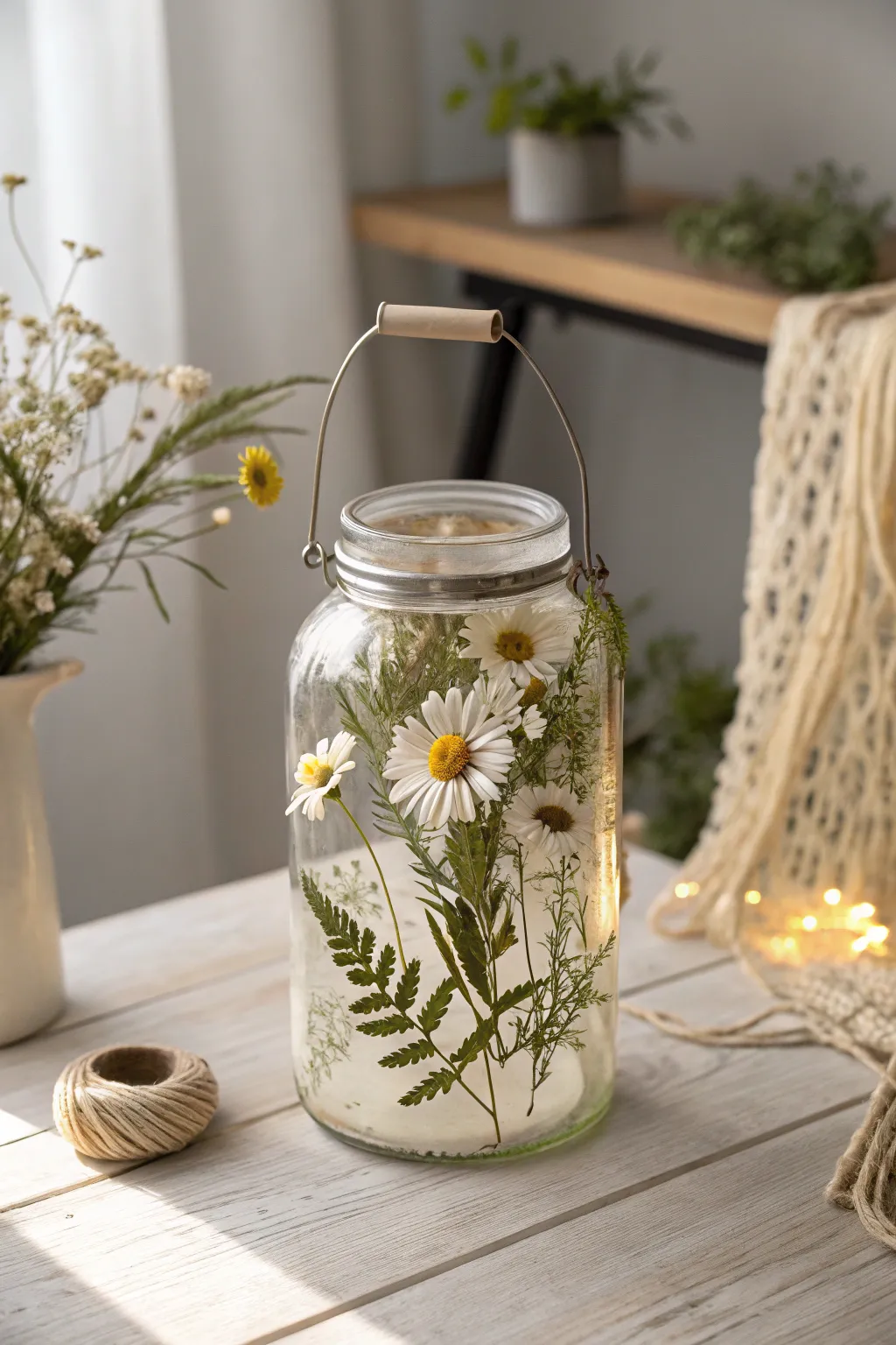Illuminate with love: Create a beautiful pressed flower lantern for Mother's Day.