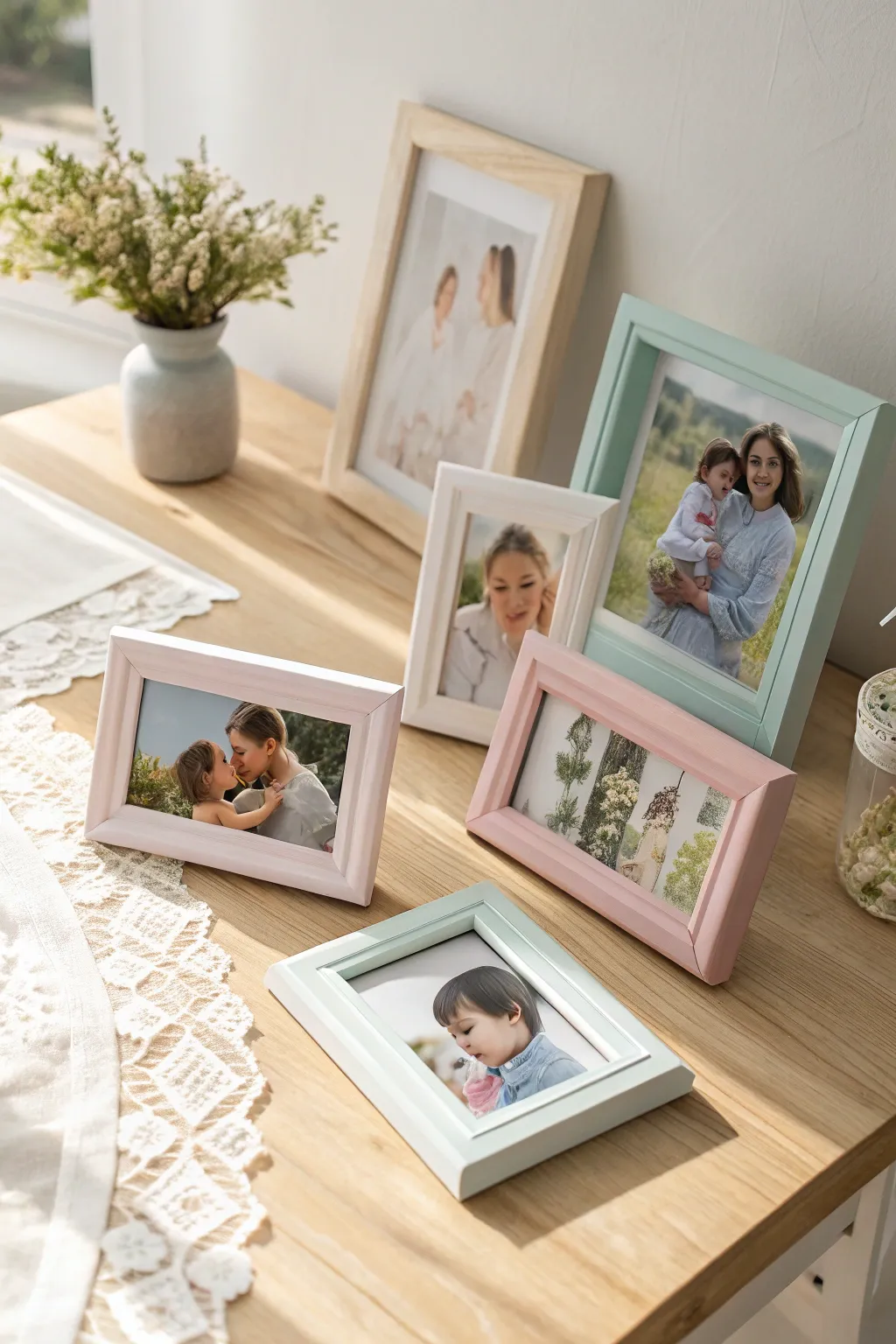 Craft a heartfelt memory with a personalized photo collage that will light up Mom's day. #MothersDayDIY #ScandiBoho