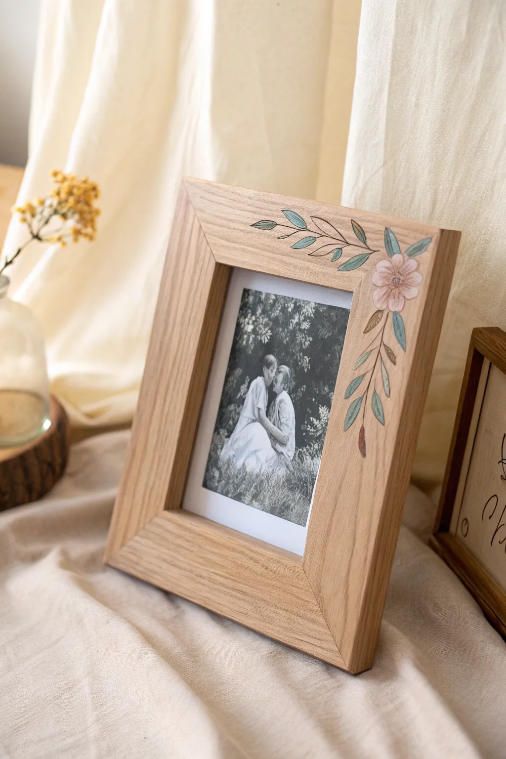 Elevate your Mother's Day gift with a personalized touch - a handcrafted photo frame that captures precious memories with elegance and love.
