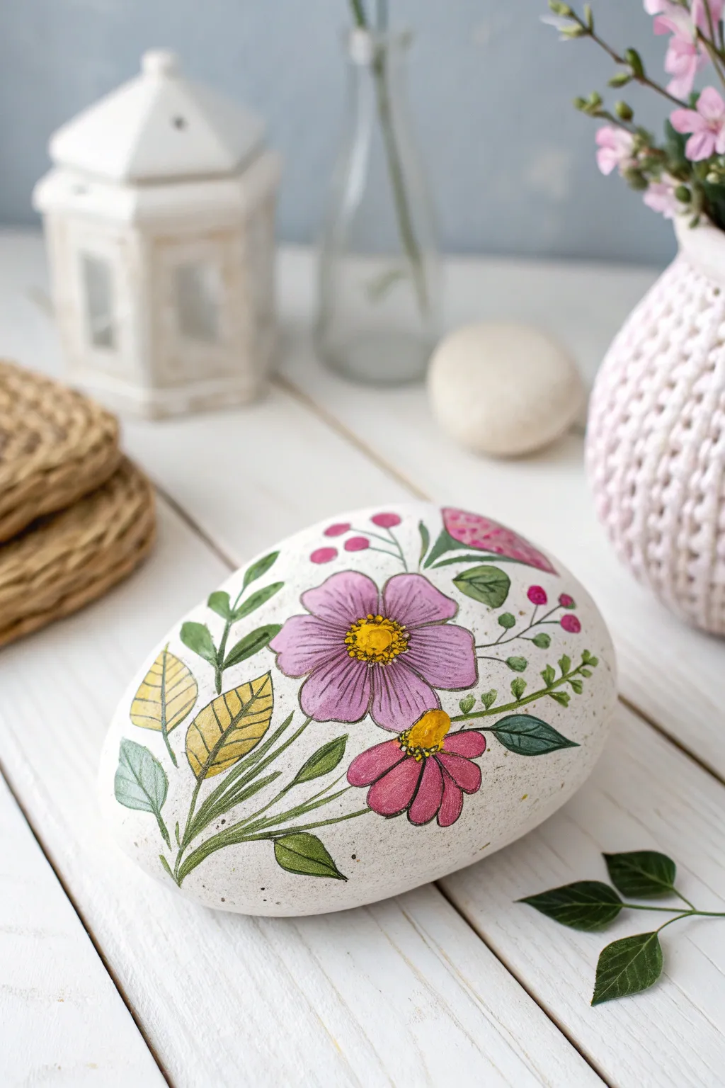 Celebrate Mother's Day with a touch of nature and artistry. 🌸 #FloralFantasy #RockPainting