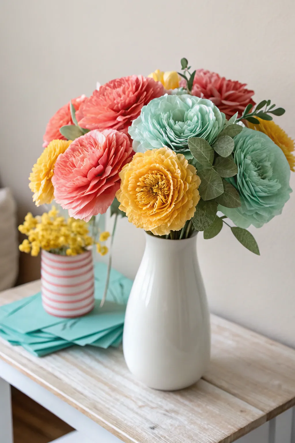 Celebrate Mother's Day with a handcrafted bouquet of vibrant paper flowers - a timeless, heartfelt gift.