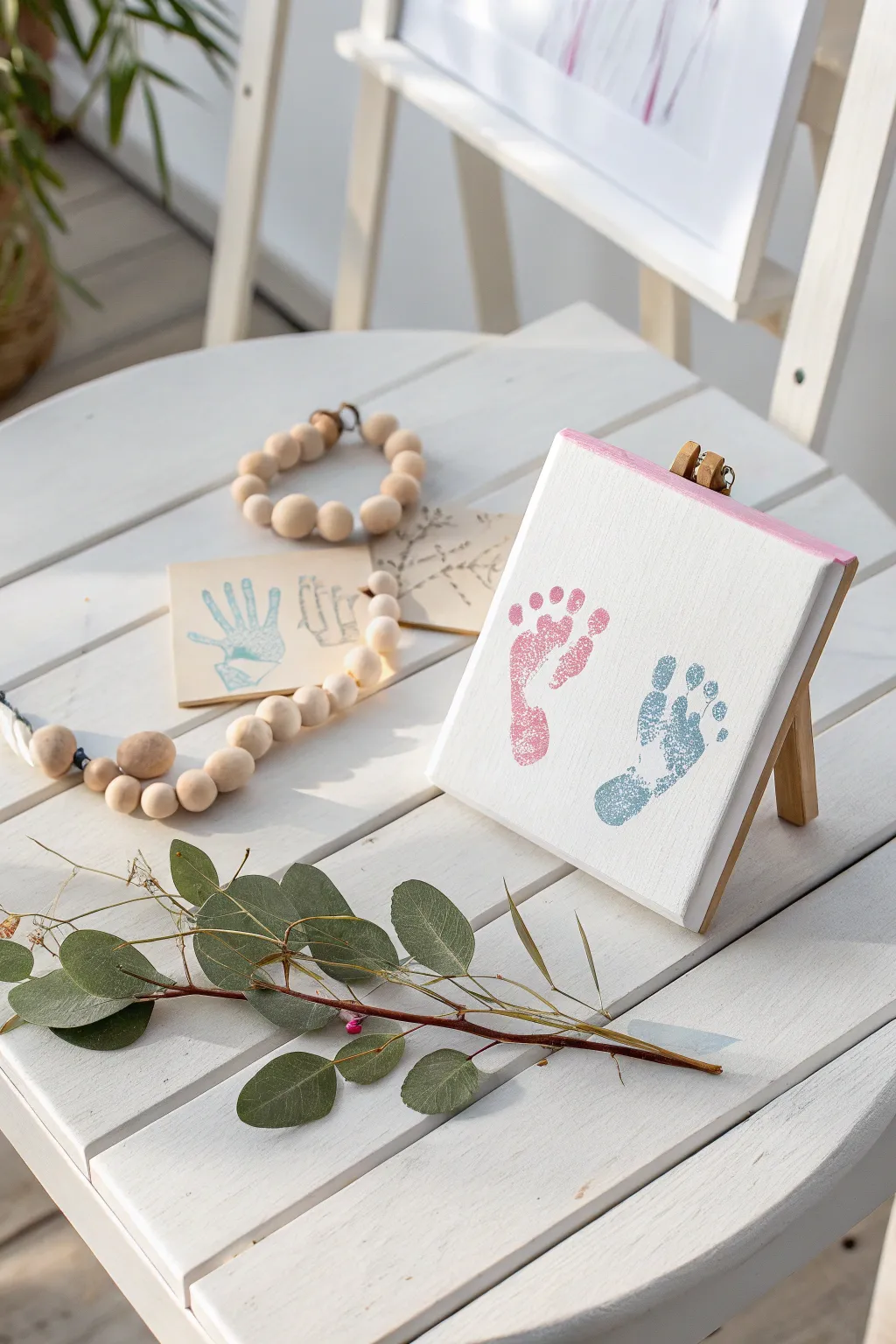 Cherish every tiny detail with this personalized newborn keepsake canvas.