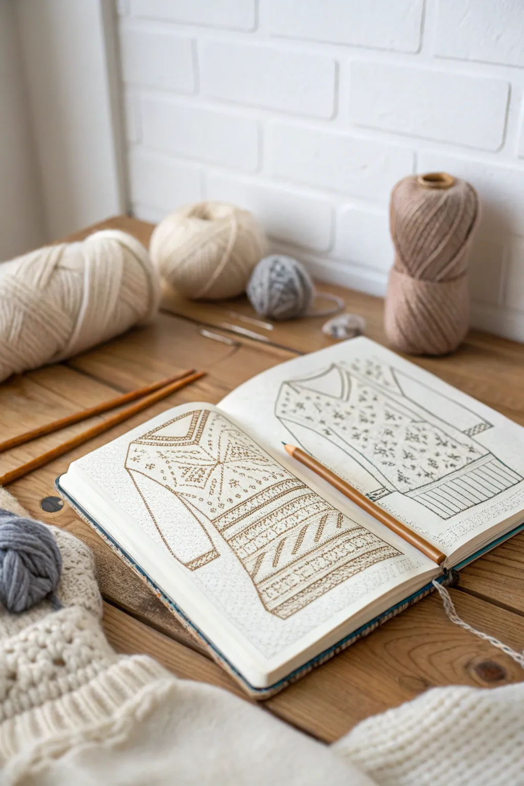 Warm up your November with cozy sweater patterns in your bullet journal. Embrace simplicity and natural beauty.
