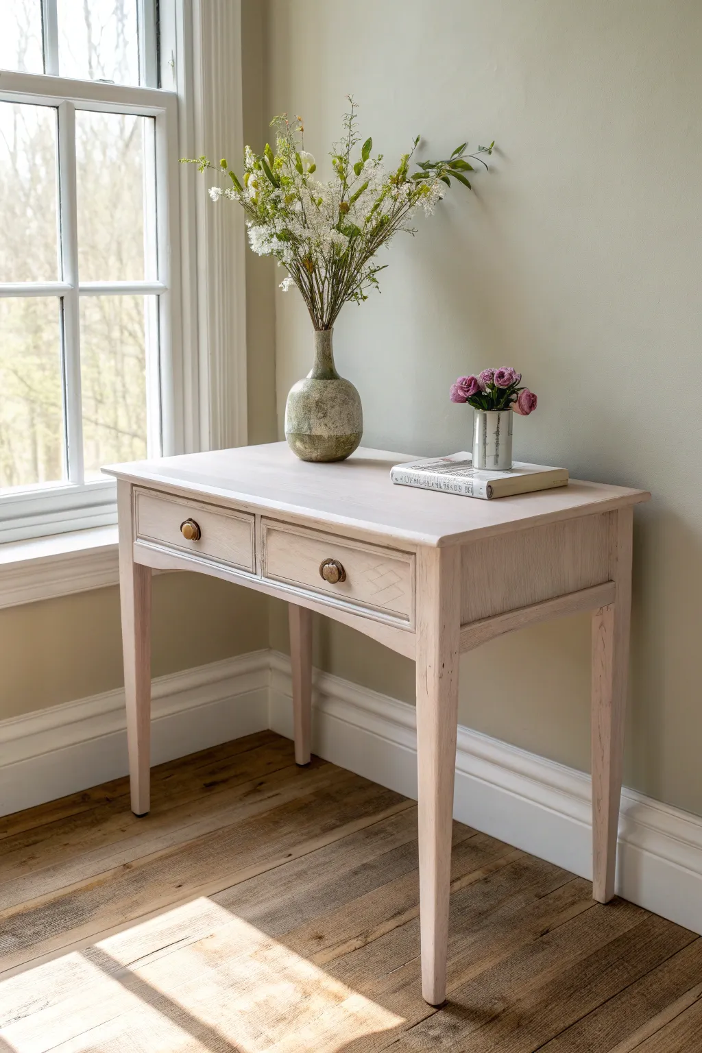 Transform your space with the timeless elegance of chalk paint. Discover the art of simplicity and craftsmanship. #DeskMakeover #ChalkPaintMagic