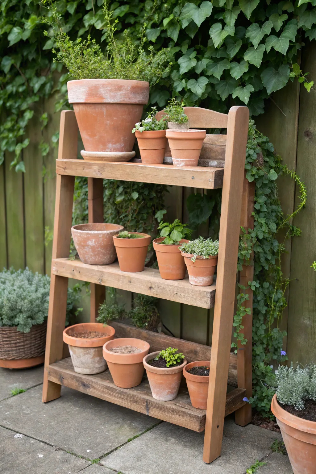 Embrace the timeless charm of terracotta: a simple, elegant display for your garden sanctuary.
