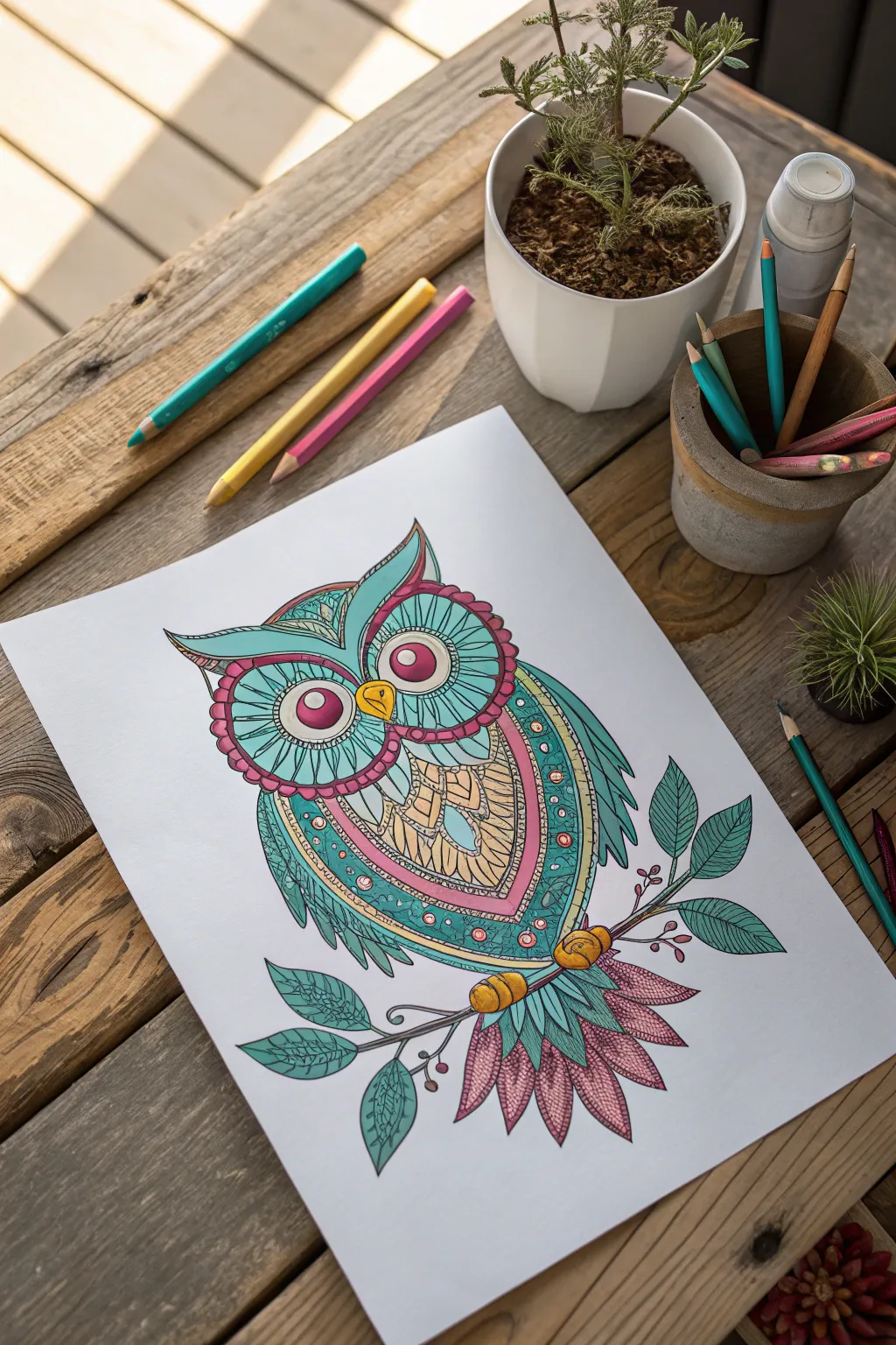 Bring your owl designs to life with vibrant colors and intricate patterns—perfect for those who cherish simplicity and natural beauty.