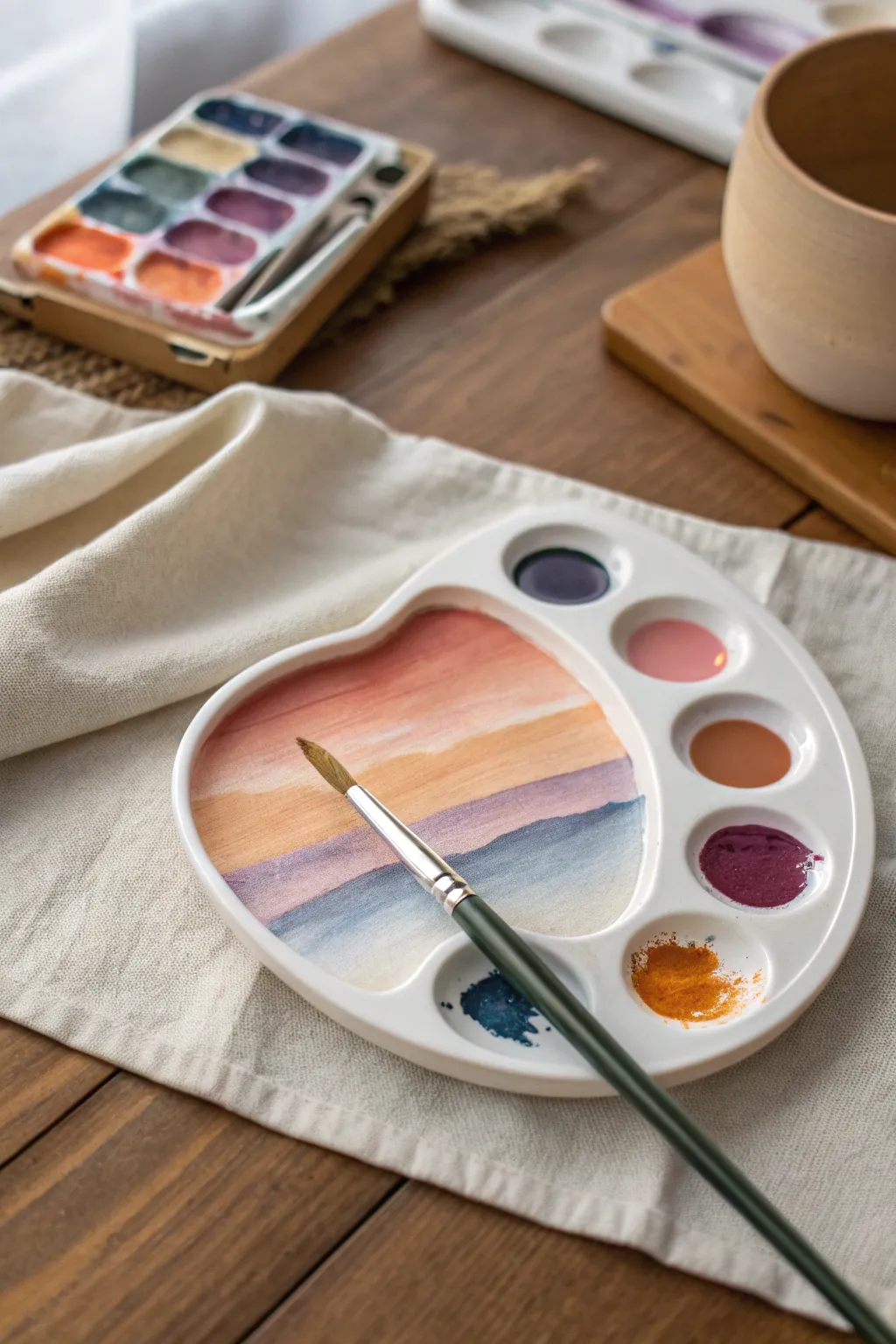 Capture the magic of sunsets with every brushstroke. 🎨✨ #SunsetArtistry #MinimalistBeauty