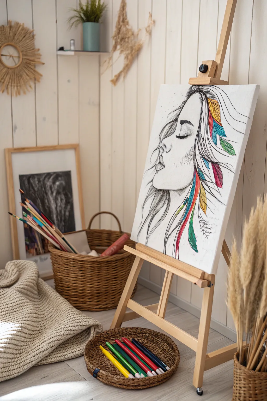 Unleash your creativity with paint pens: bring expressive portraits to life with intricate details and vibrant colors!