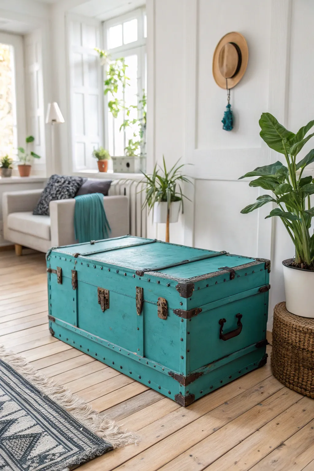 Transform your space with a pop of turquoise—where bold meets minimalist elegance.