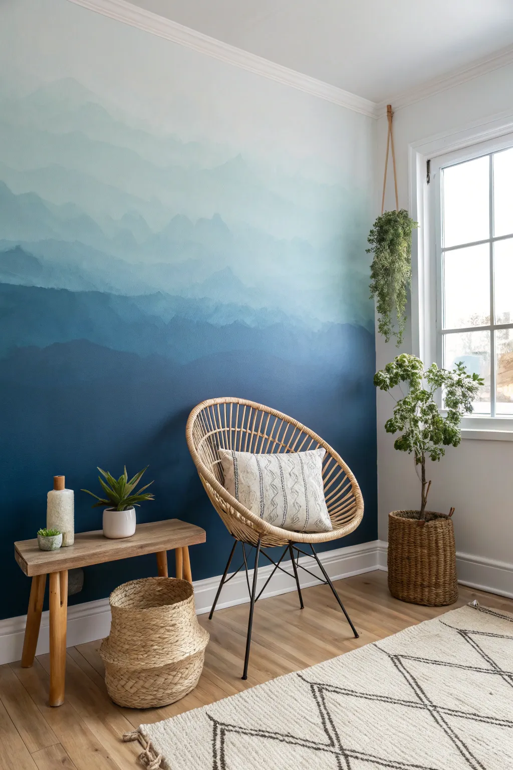 Transform your space with a stunning ombre accent wall—where simplicity meets artistic flair.