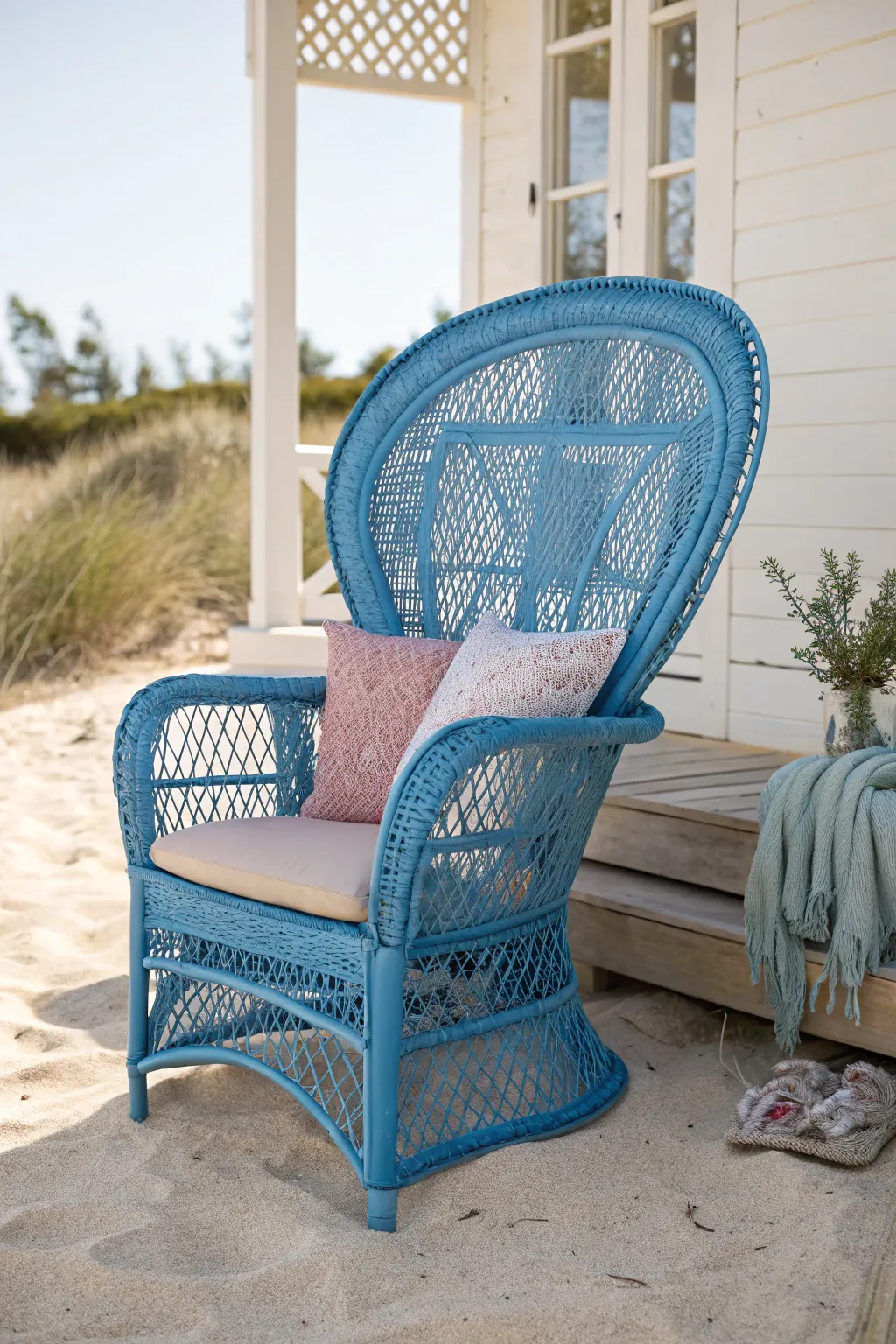 Transform your space with a bold blue coastal vibe and bring summer to your porch all year round!