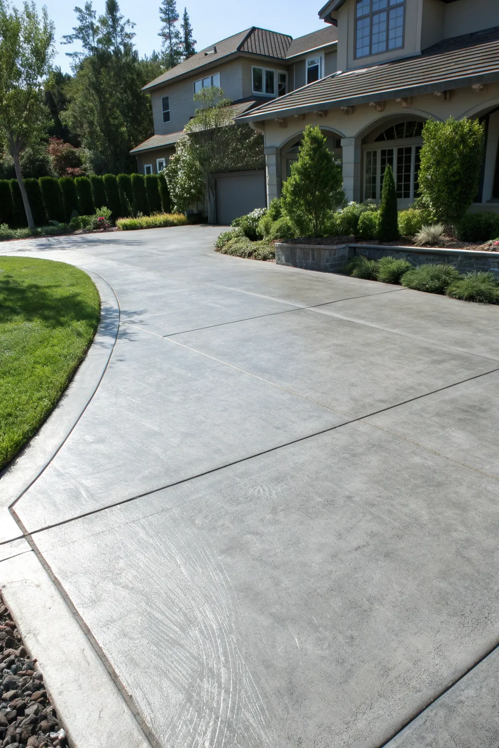 Discover the timeless allure of a classic gray driveway - where modern design meets enduring elegance.