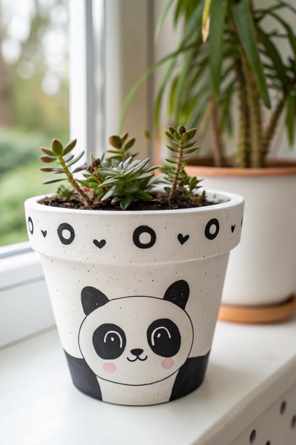 Bring joy to your garden with this adorable panda flower pot—where minimalism meets playful charm!