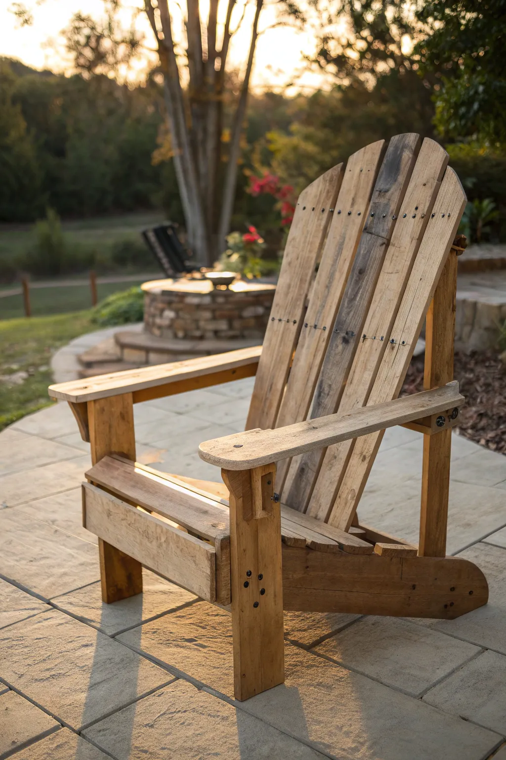Embrace timeless elegance with a handcrafted Adirondack pallet chair, perfect for your outdoor haven.