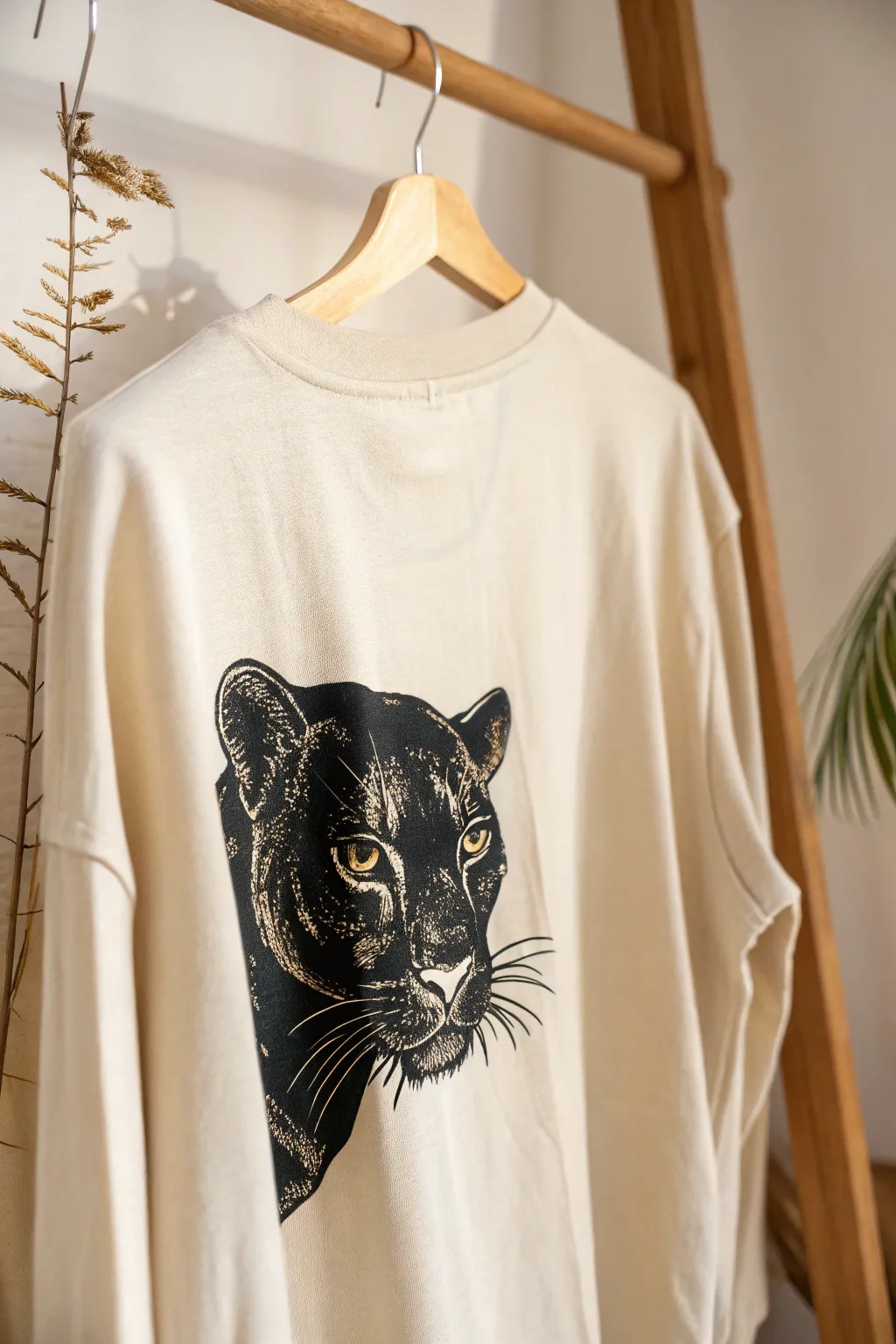 Unleash your wild side with this bold panther portrait shirt – where minimalist elegance meets striking artistry.