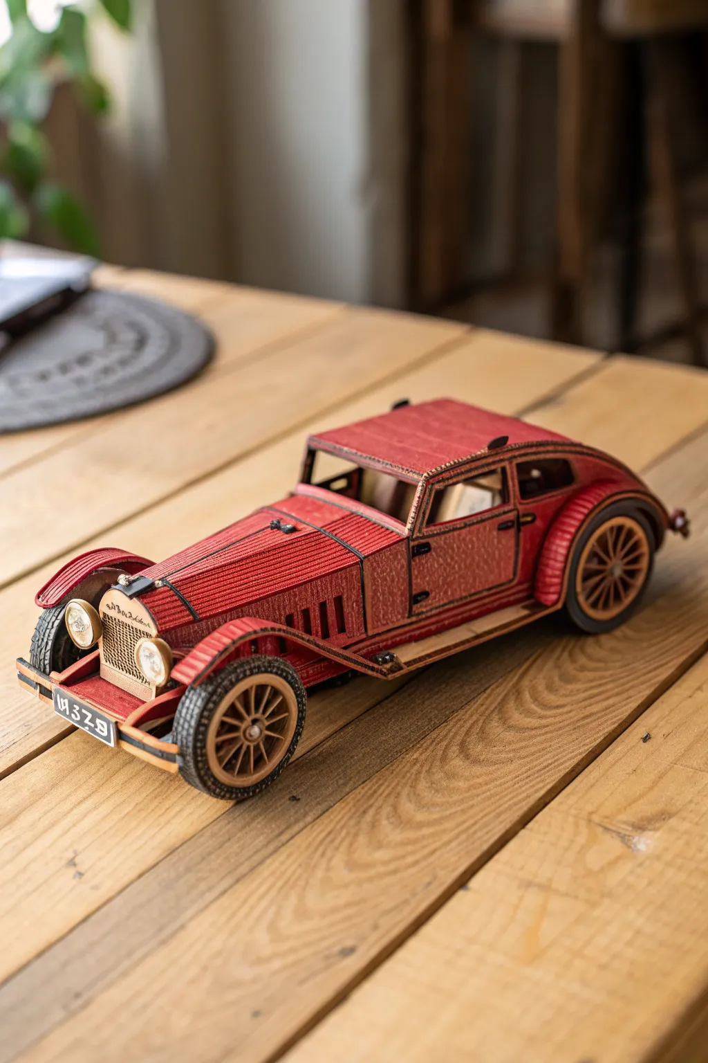 Revive childhood joy with a handcrafted classic paper toy car, a testament to timeless craftsmanship.