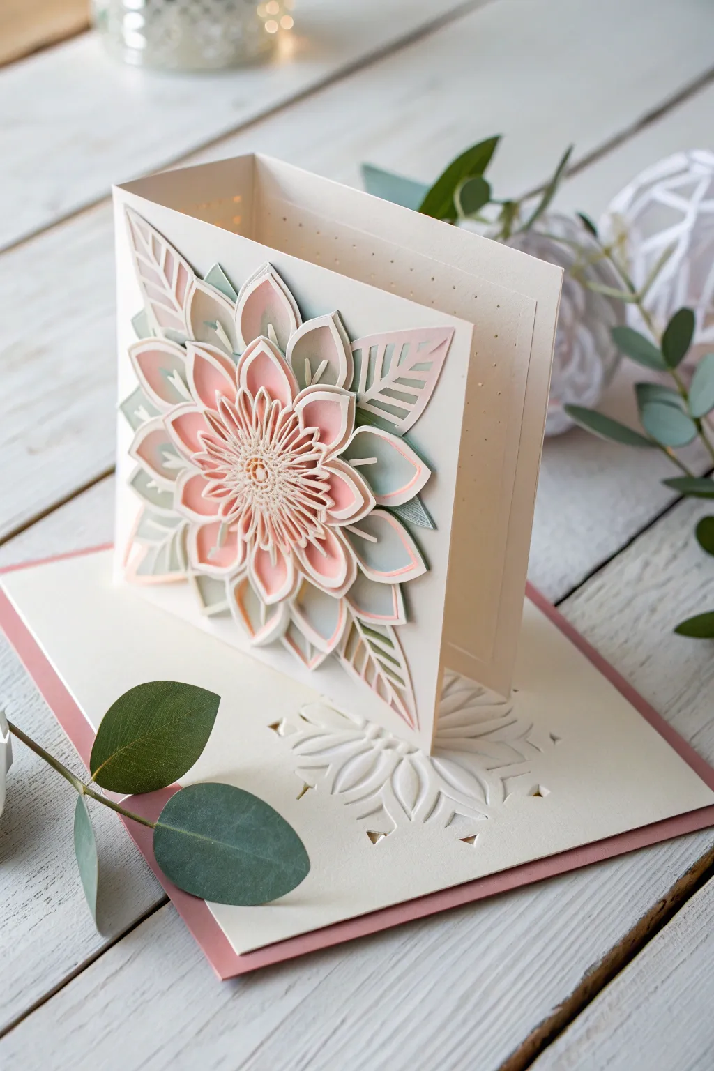Unfold magic with this beautifully crafted pop-up card, where simplicity meets whimsical elegance.