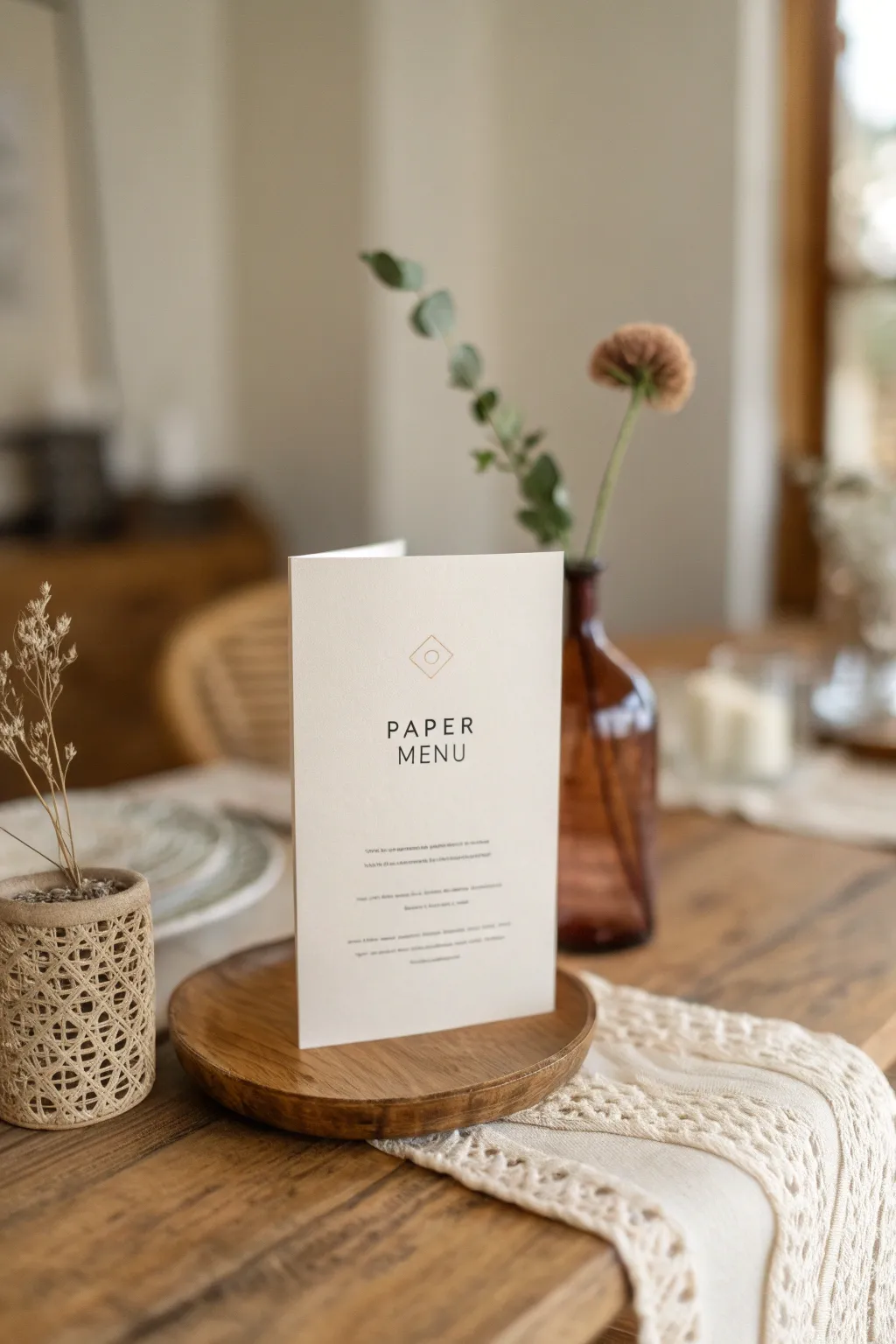Embrace the beauty of simplicity with this minimalist menu design.