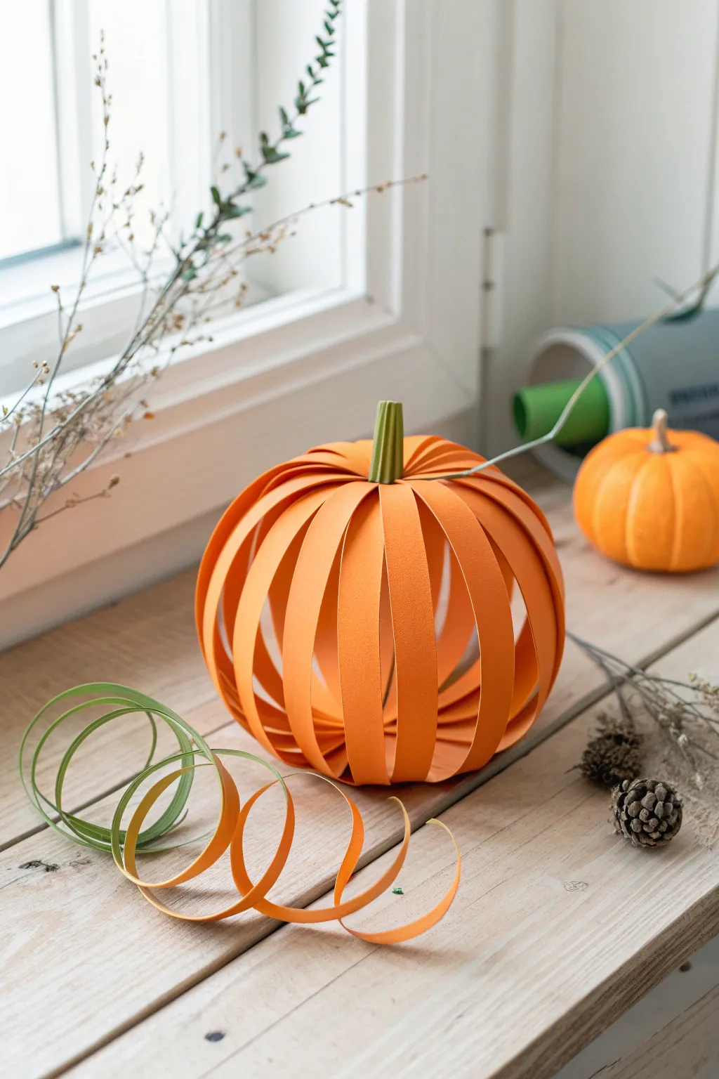 Celebrate the art of simplicity with this charming 3D paper pumpkin, a perfect blend of minimalist elegance and handcrafted beauty.