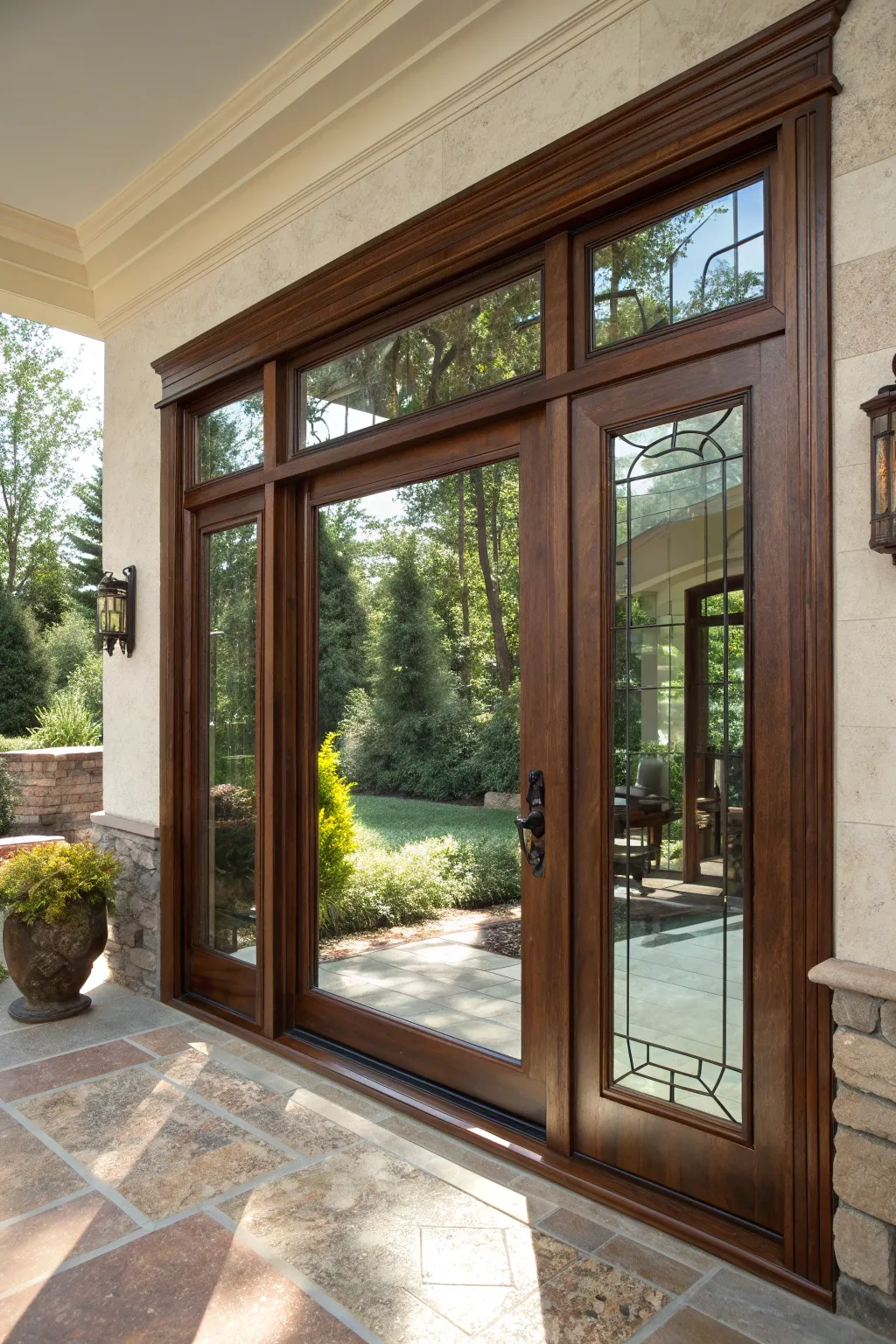 Step into Serenity: Transform your space with masterfully crafted glass patio doors.