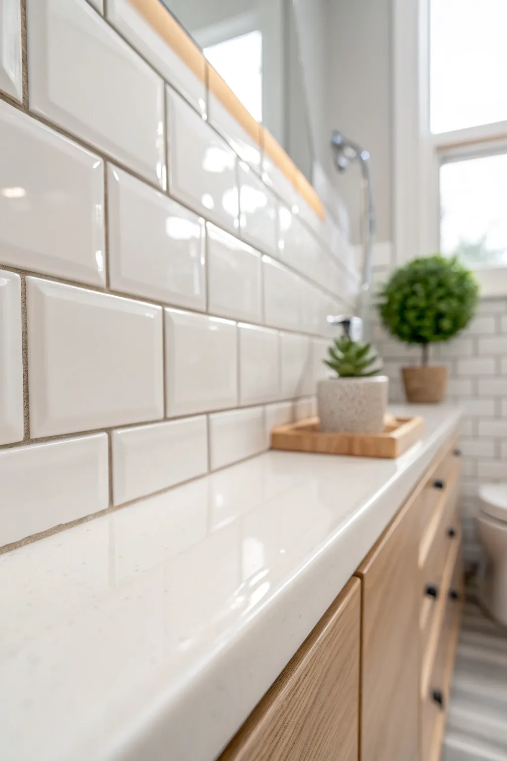 Embrace timeless elegance with classic subway tiles, where simplicity meets style.